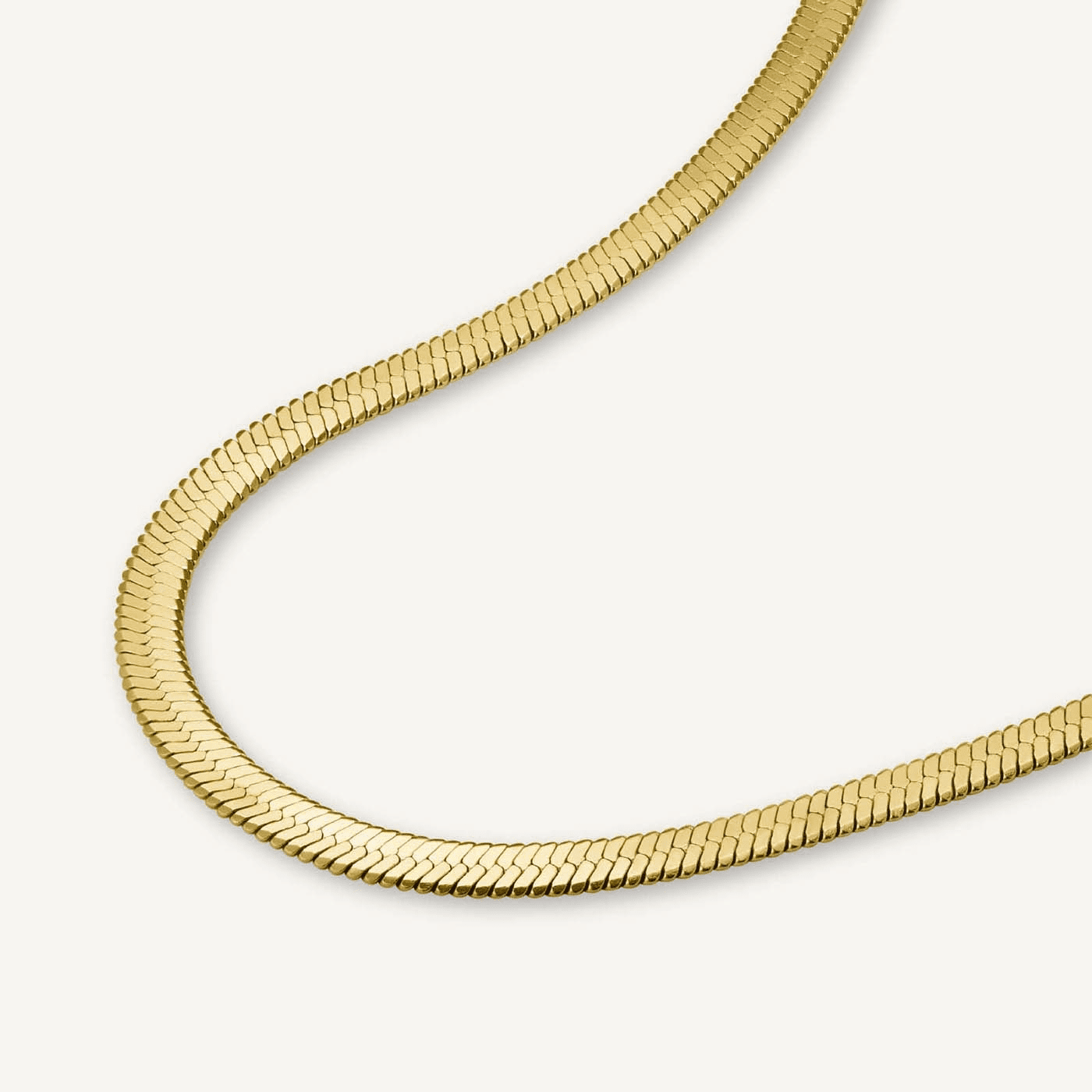 Edelstahlkette gelb vergoldet Snake