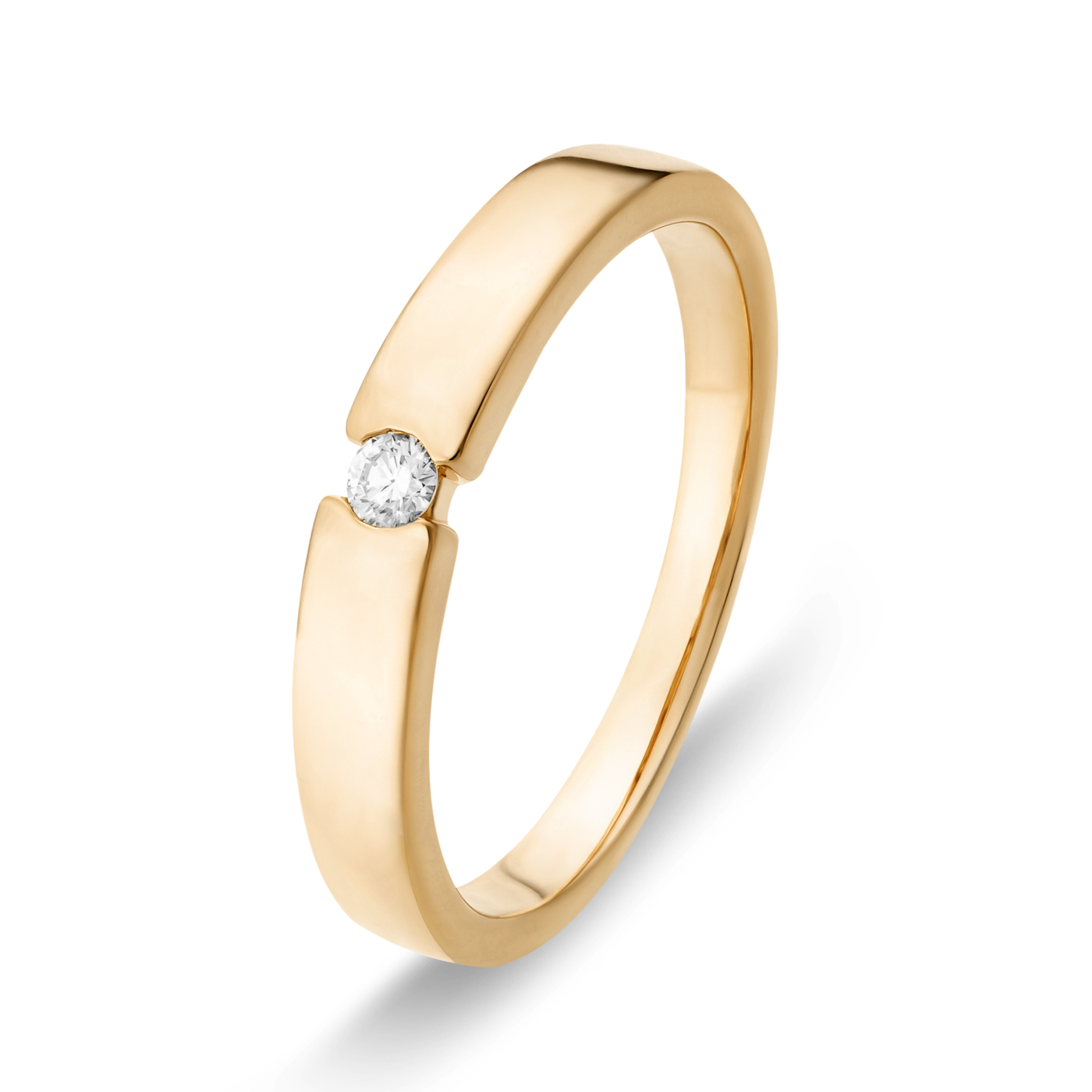Ring Diamant ca. 0,05 ct. 333er Gelbgold Stäbchen Ring Diamant ca. 0,05 ct. 333er Gelbgold Stäbchen
