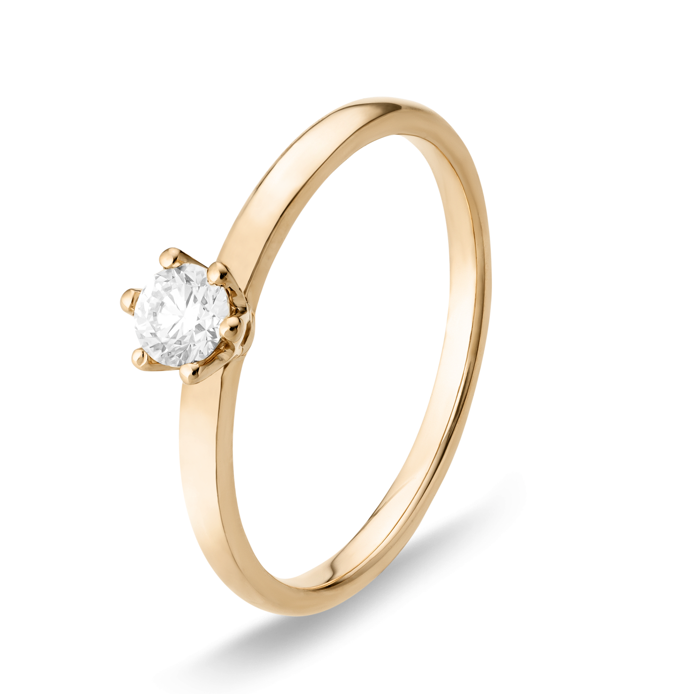 Ring Diamant ca. 0,20 ct. 585er Gelbgold In Love Solitär Ring Diamant ca. 0,20 ct. 585er Gelbgold In Love Solitär