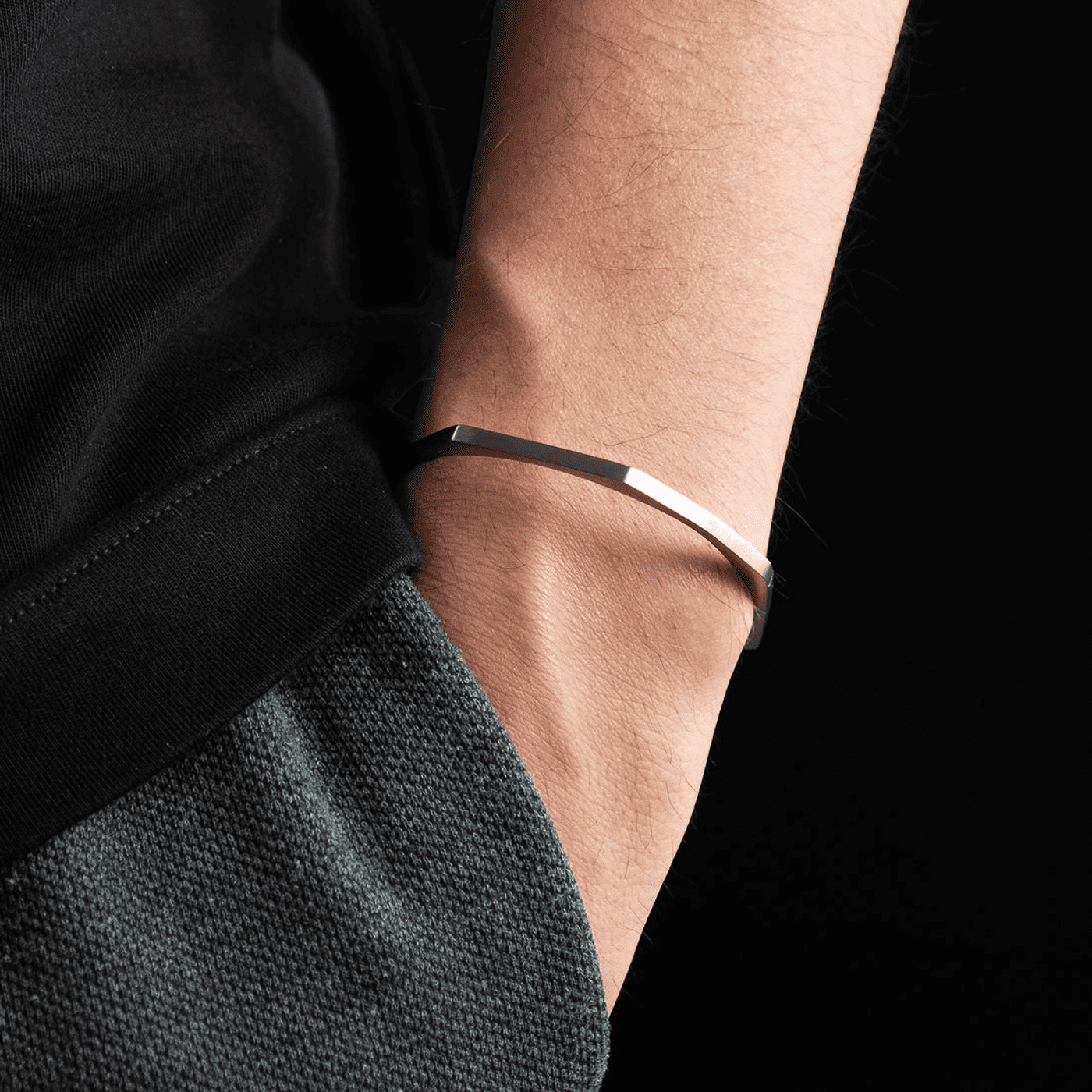 Armreif Edelstahl Francesco