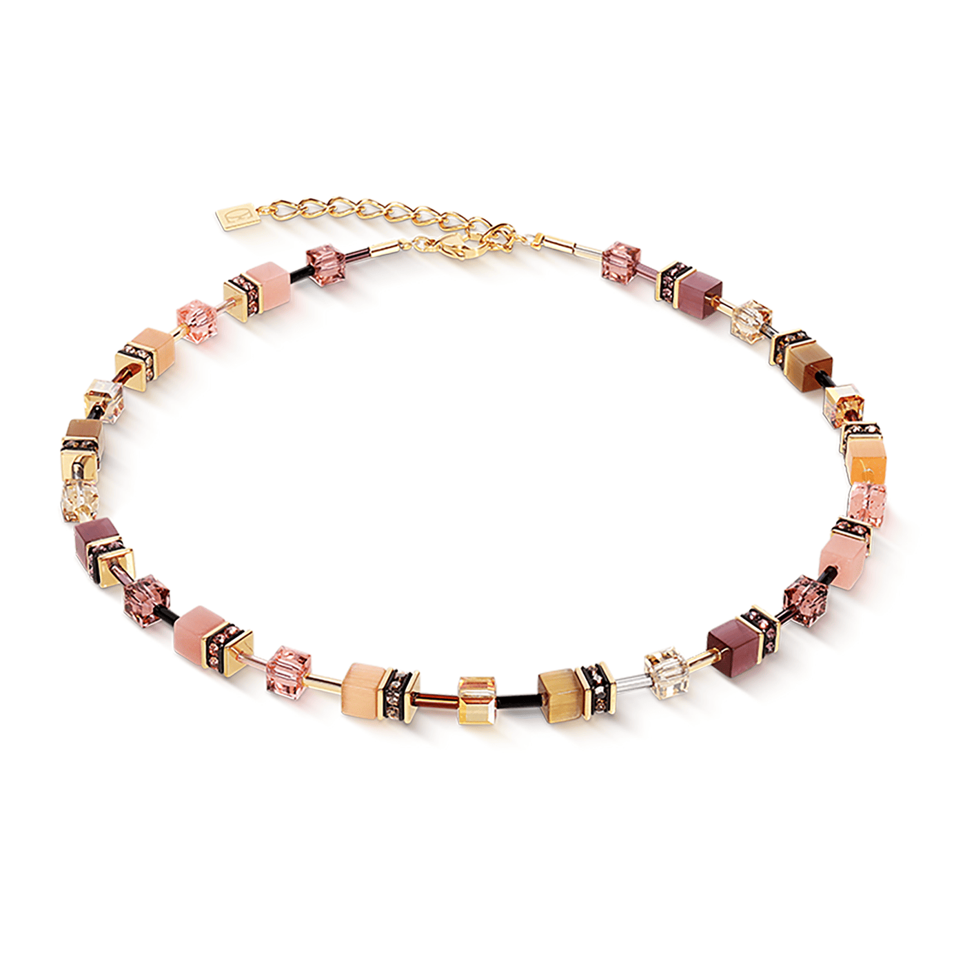 Steinkette Edelstahl gelb vergoldet GeoCUBE® Iconic Steinkette Edelstahl gelb vergoldet GeoCUBE® Iconic