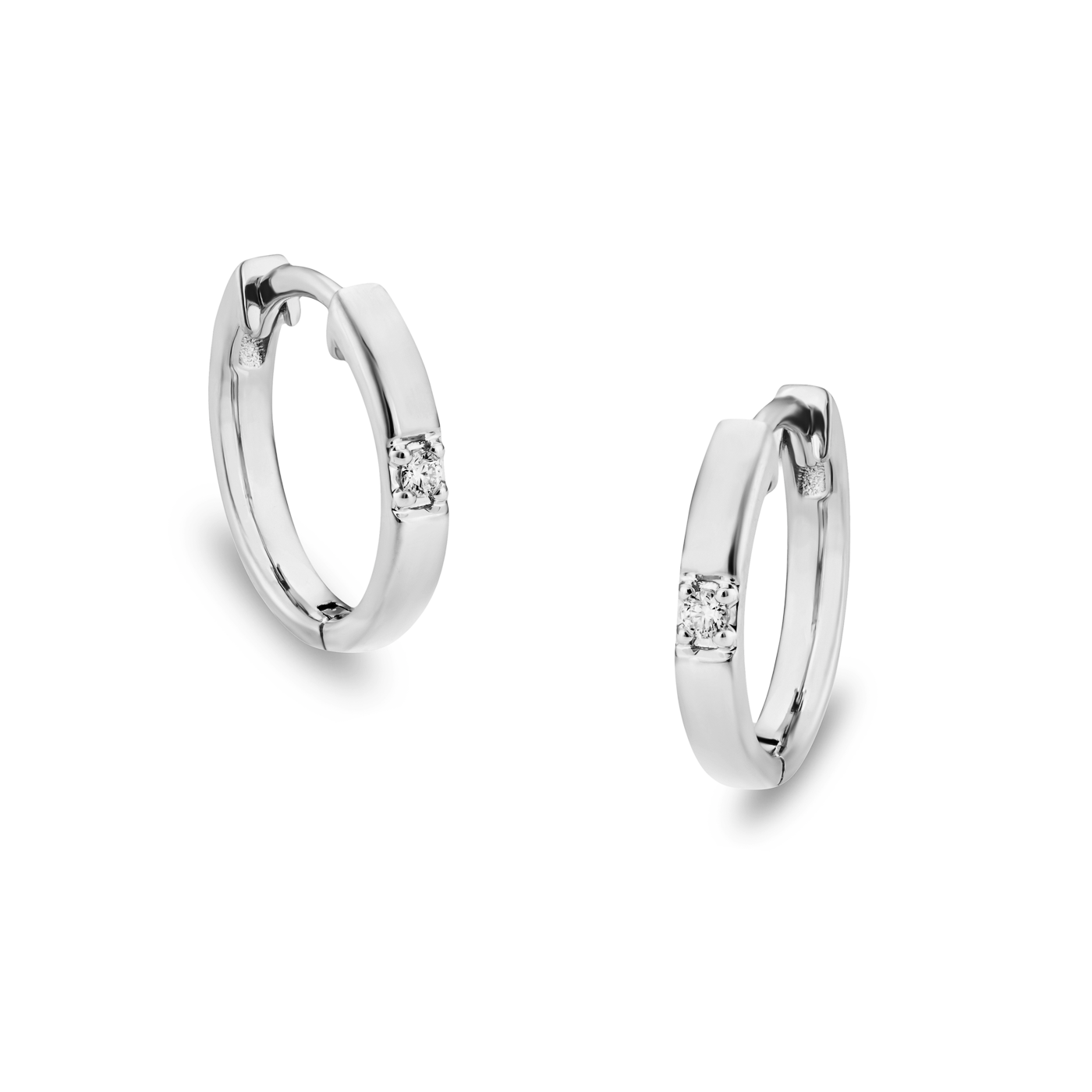 Ohrringe Diamant zus. ca. 0,02 ct. 333er Weißgold Pure Solitär Ohrringe Diamant zus. ca. 0,02 ct. 333er Weißgold Pure Solitär
