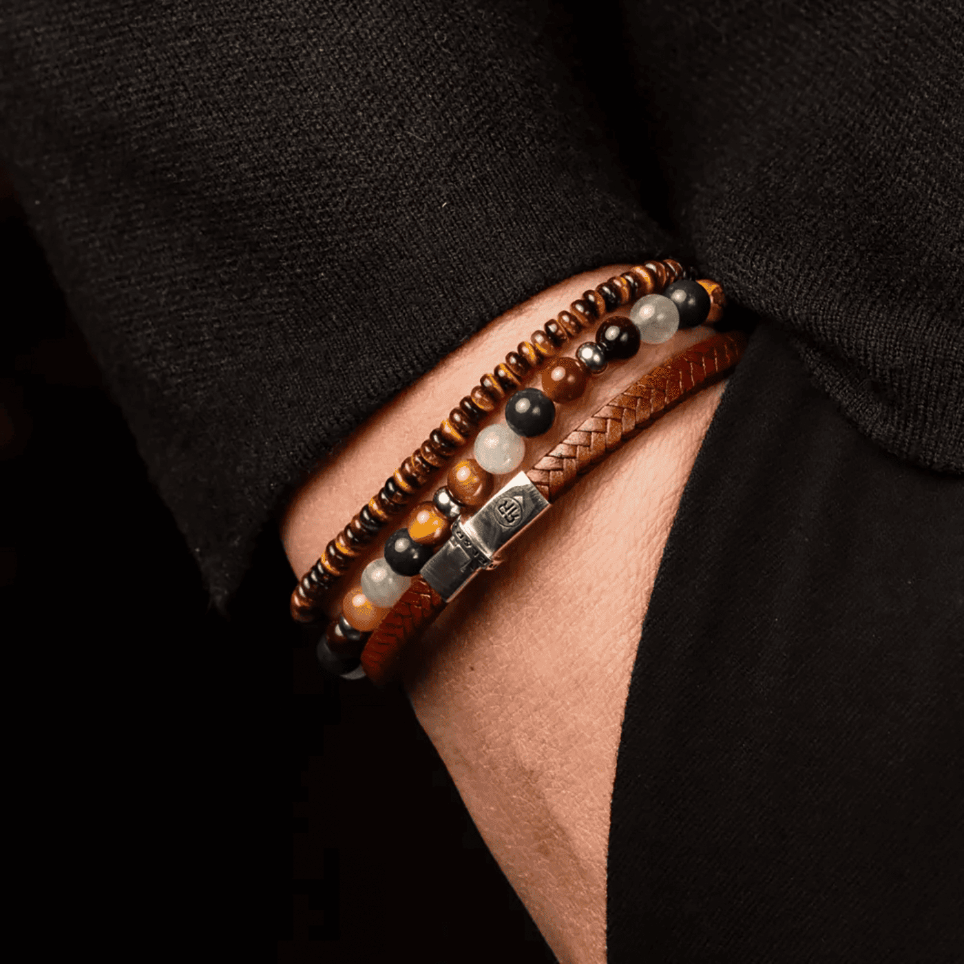 Armband Edelstahl Tiger Lily Round Slices