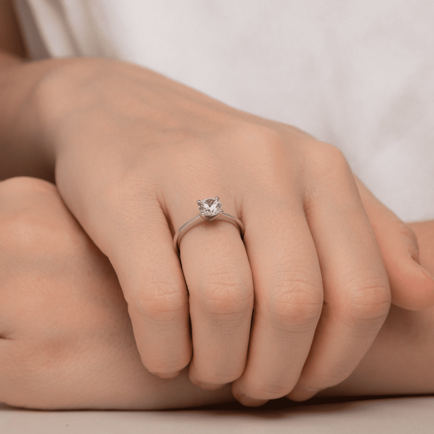 Ring Zirkonia 333er Weißgold 