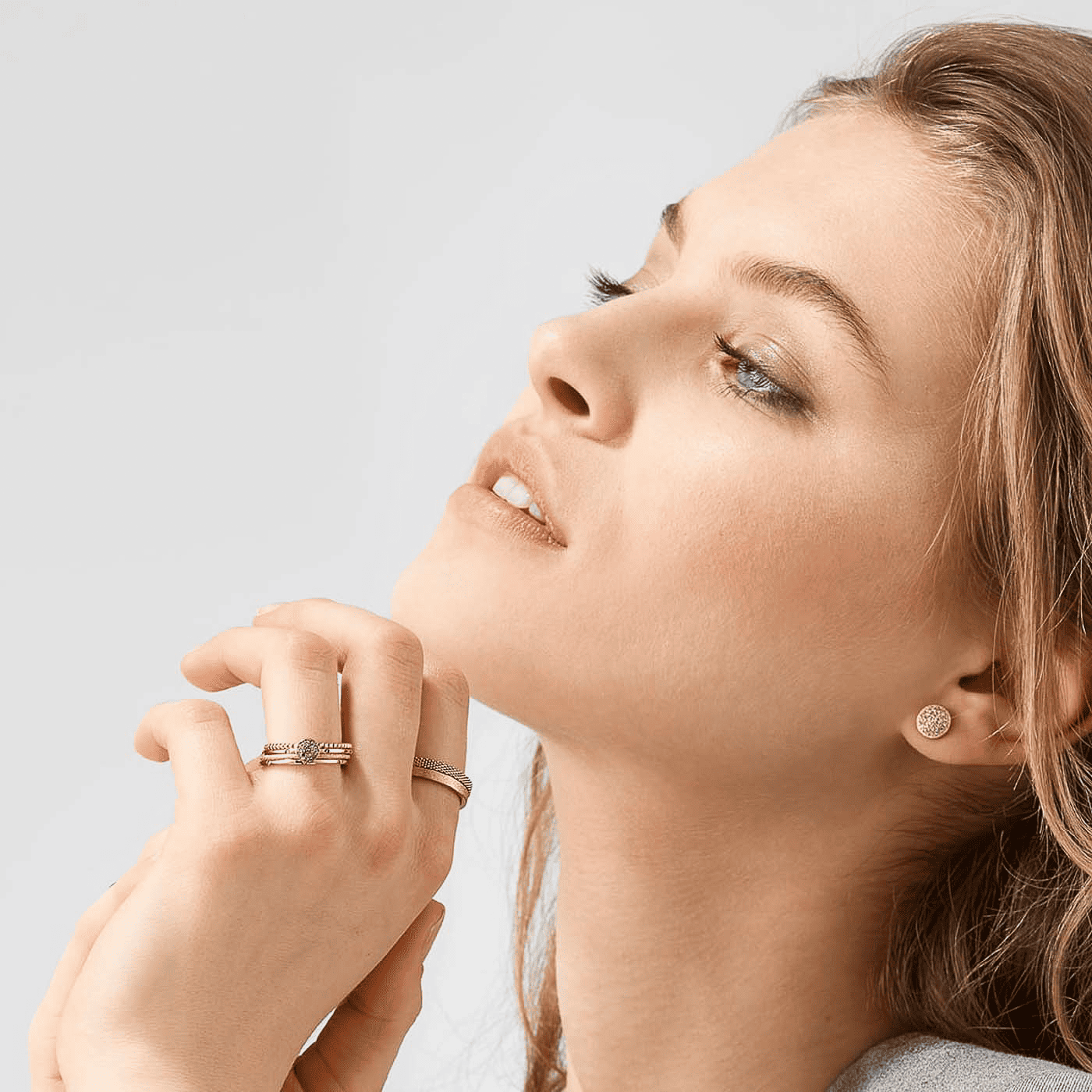 Edelstahlring rosé vergoldet Arctic Symphony