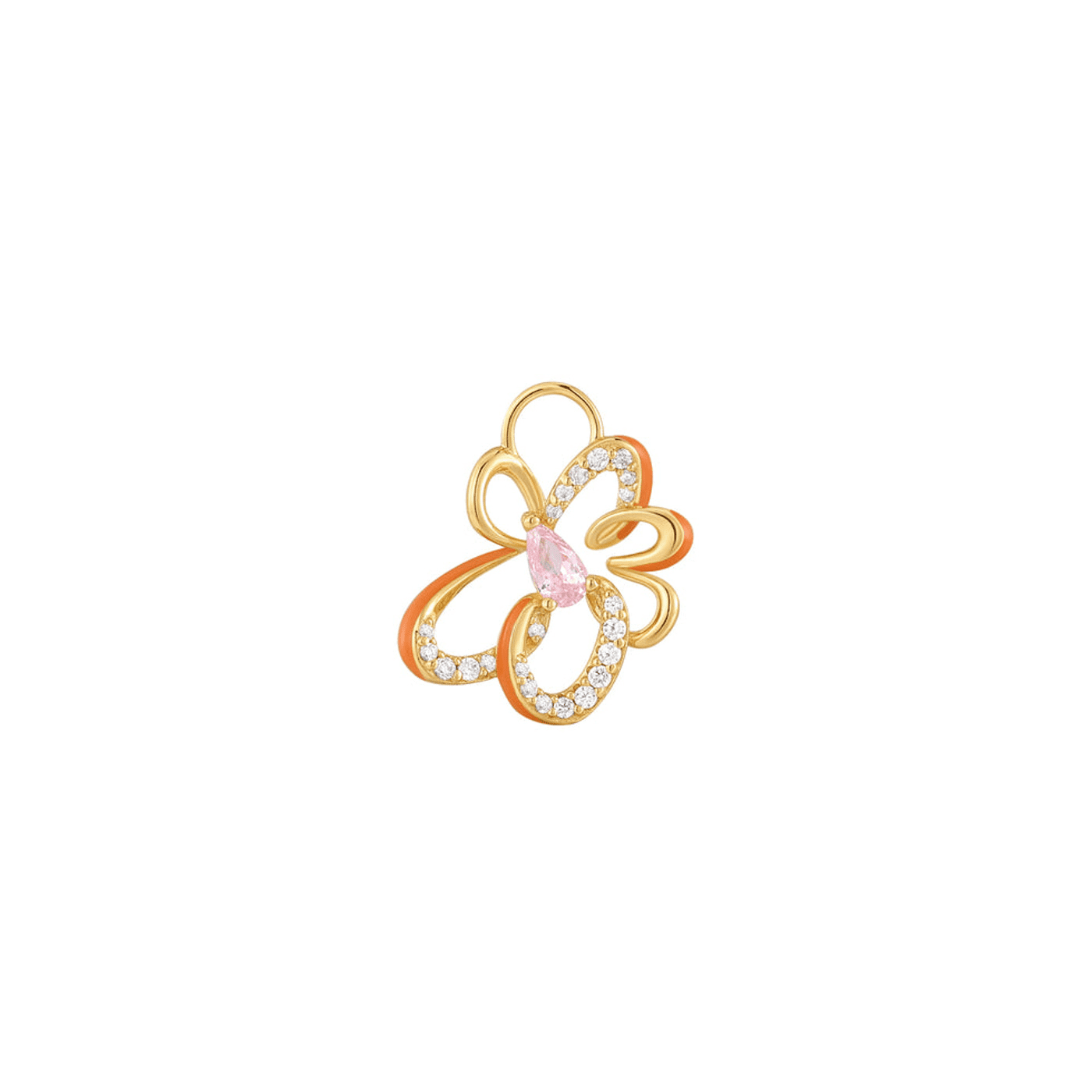 Charm für Ohrringe 925er Silber gelb vergoldet Rising Sun Charm für Ohrringe 925er Silber gelb vergoldet Rising Sun
