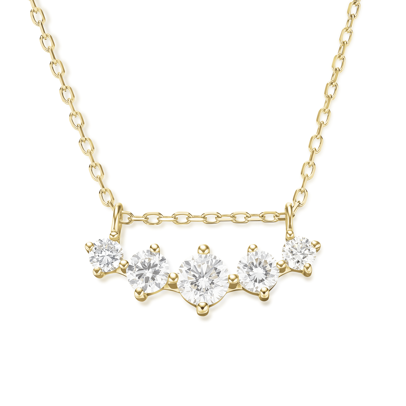 Kette syn. Diamant zus. 0,236ct. 585er Gelbgold Solara