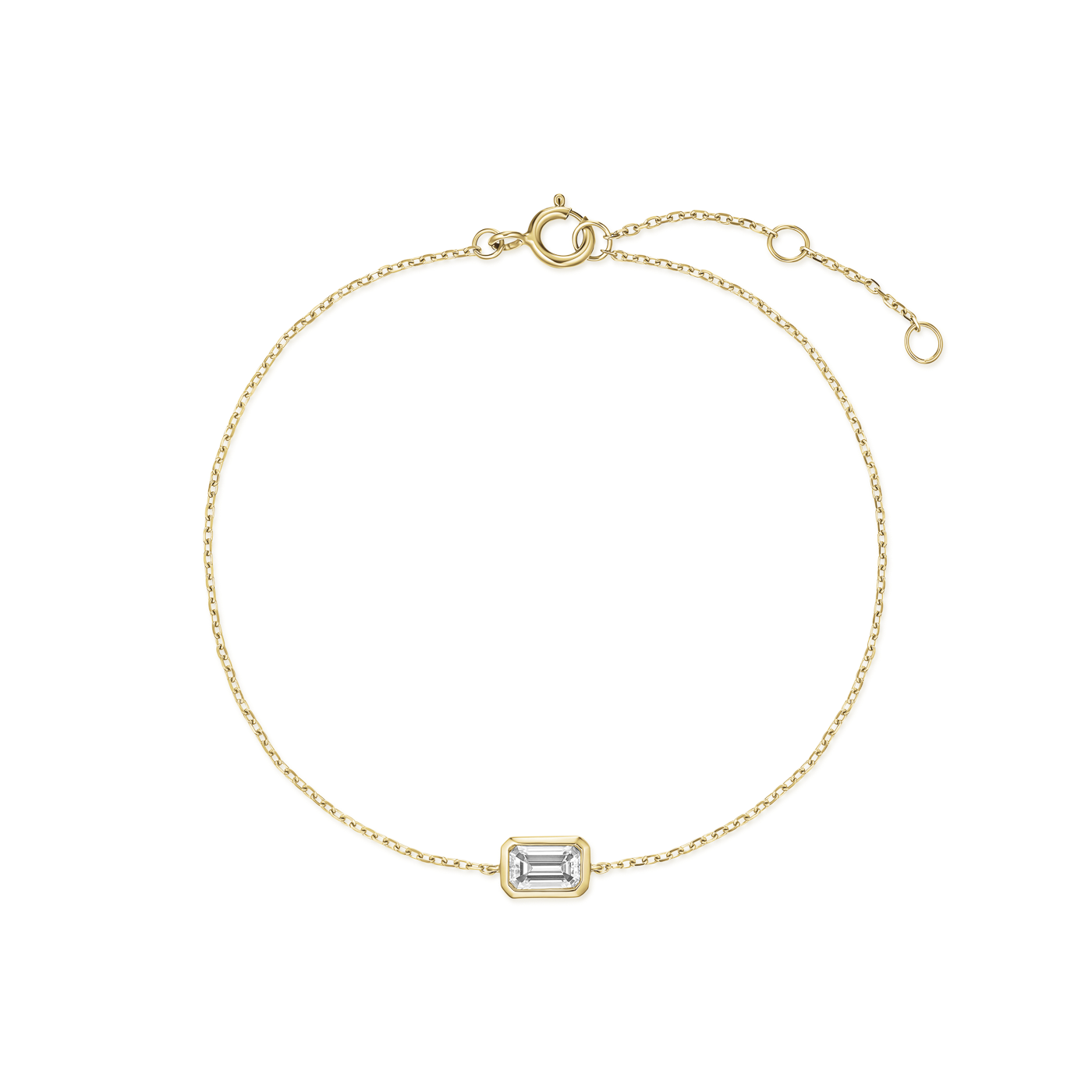 Armband syn. Diamant 0,311ct. 585er Gelbgold Eterna Square Armband syn. Diamant 0,311ct. 585er Gelbgold Eterna Square
