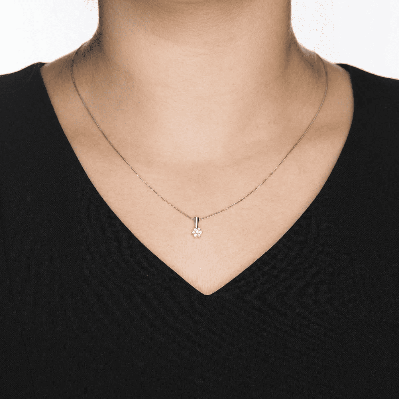 Kette Diamant zus. ca. 0,10 ct. 333er Weißgold Heide Kette Diamant zus. ca. 0,10 ct. 333er Weißgold Heide