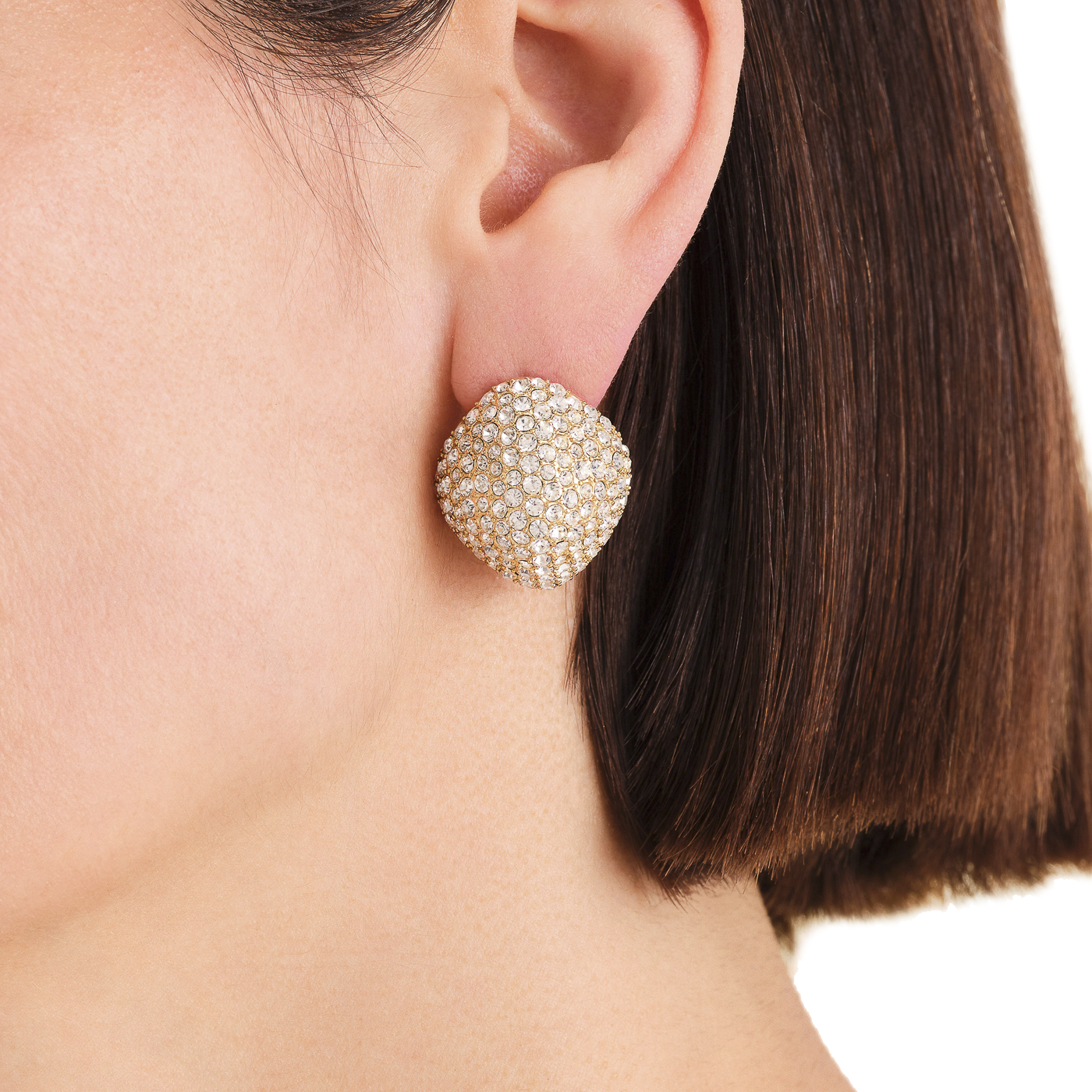 Ohrringe Edelstahl gelb vergoldet Pavé Ohrringe Edelstahl gelb vergoldet Pavé