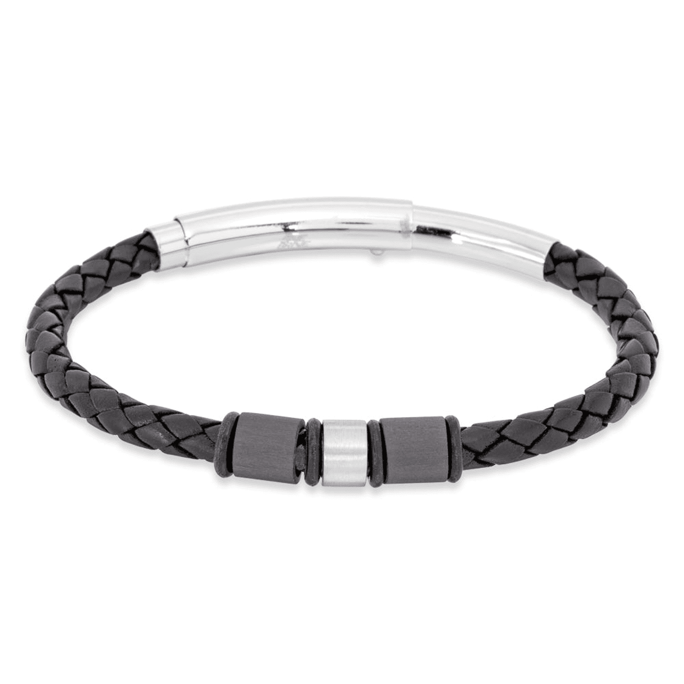 Lederarmband schwarz Ethan