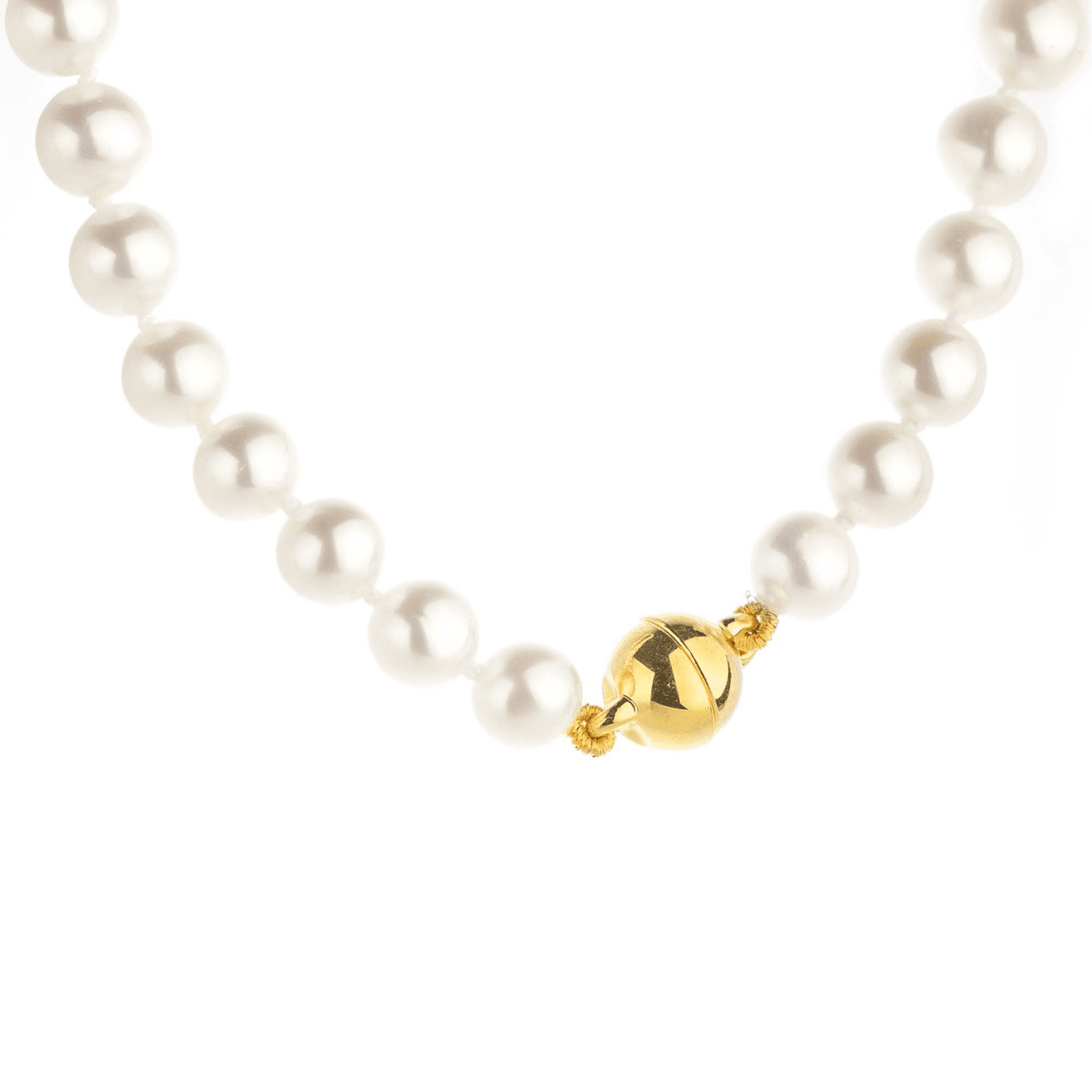 Perlenkette 925er Silber vergoldet Süßwasser-Zuchtperle Perlenkette 925er Silber vergoldet Süßwasser-Zuchtperle