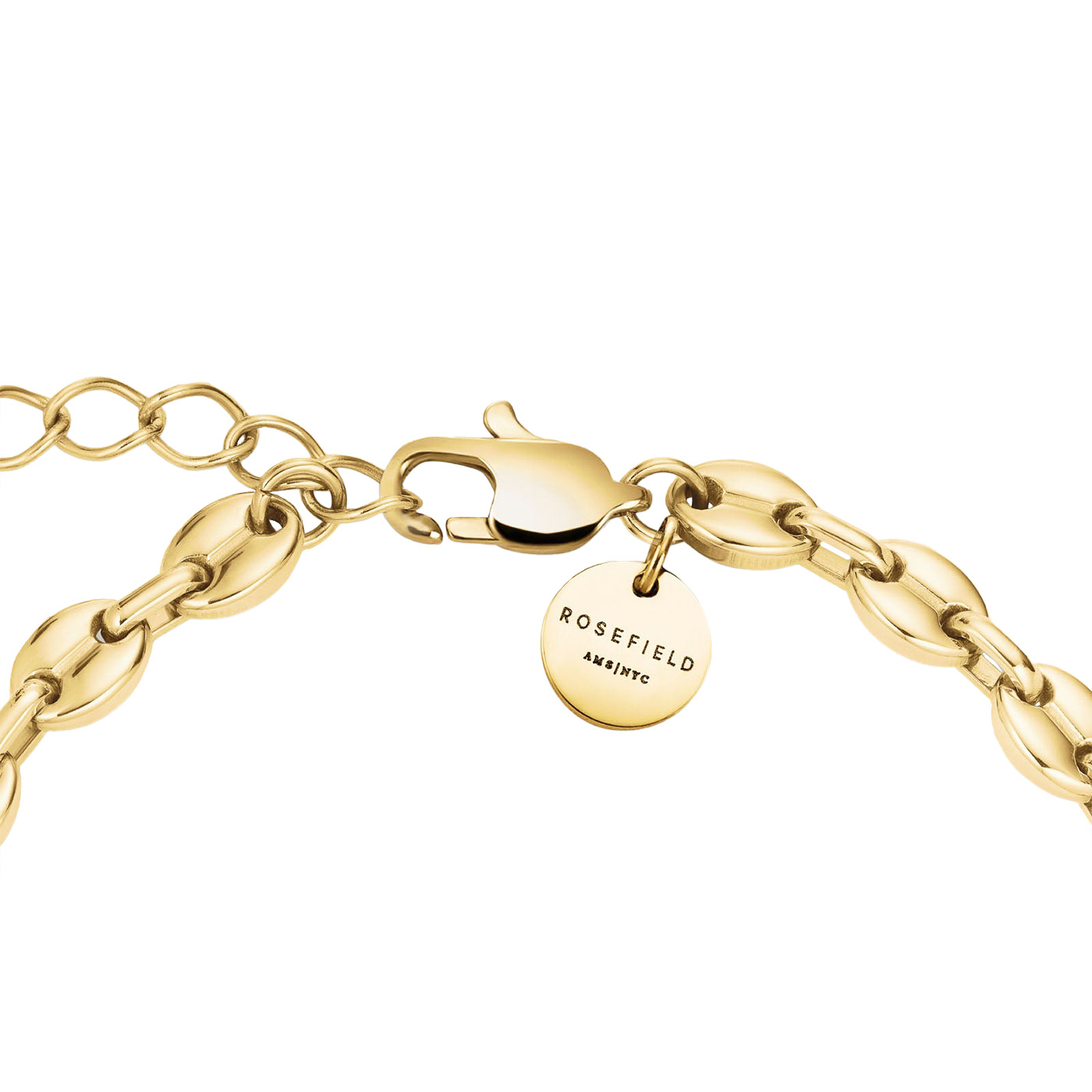 Kette Edelstahl gelb vergoldet Coffee Bean