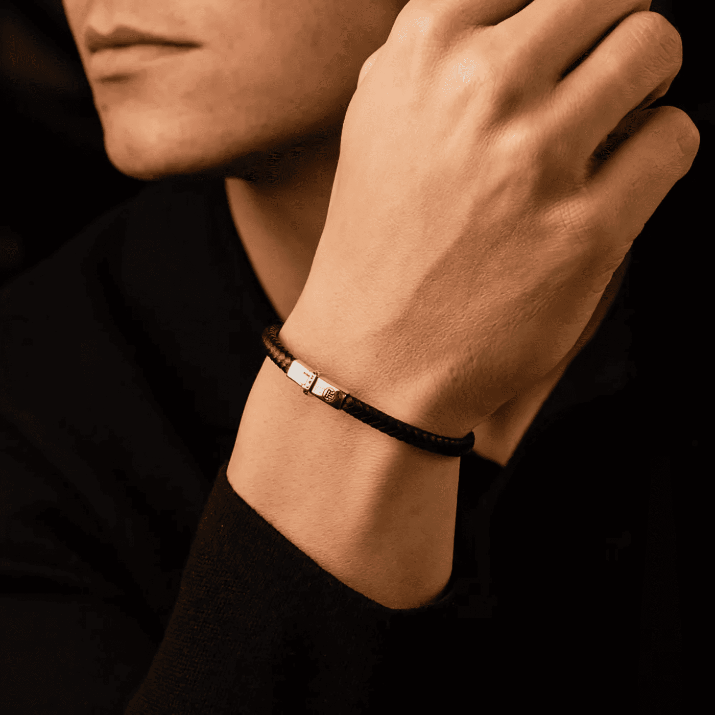 Armband Edelstahl Xtra Small Braided Black Armband Edelstahl Xtra Small Braided Black