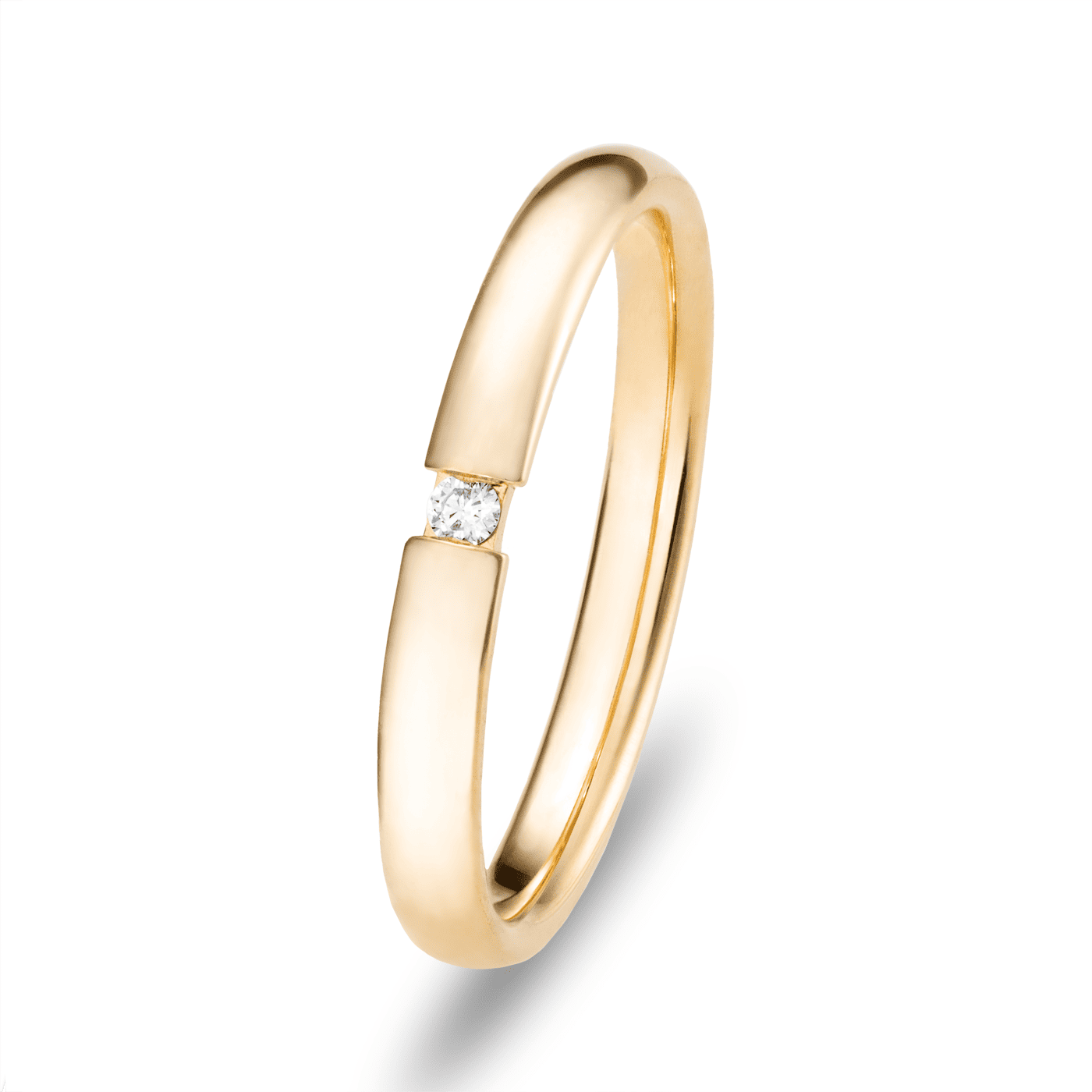 Trauring ca. 0,02 ct. 585er Gelbgold Malta Trauring ca. 0,02 ct. 585er Gelbgold Malta