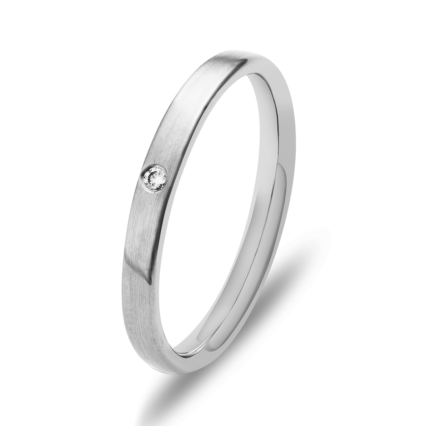 Trauring ca. 0,01 ct. 600er Platin Tokio Trauring ca. 0,01 ct. 600er Platin Tokio