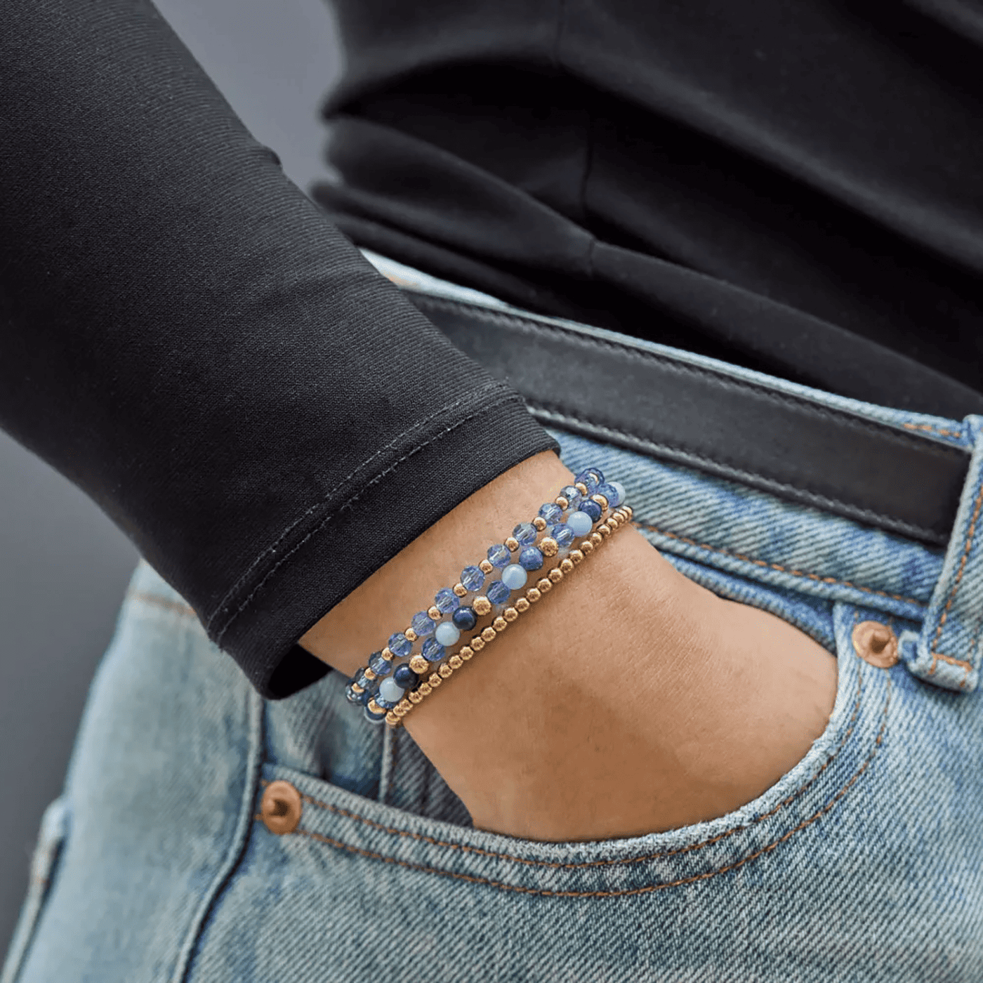 Armband Edelstahl gelb vergoldet Winter Blues Glam Rocks Armband Edelstahl gelb vergoldet Winter Blues Glam Rocks