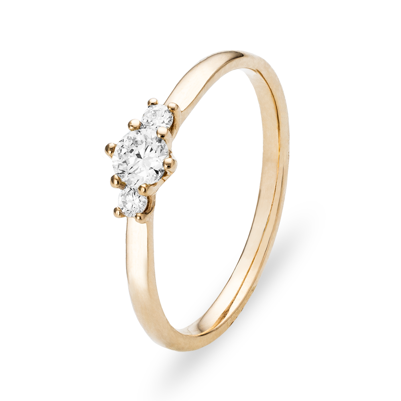Ring Diamant zus. ca. 0,25 ct. 585er Gelbgold Rose