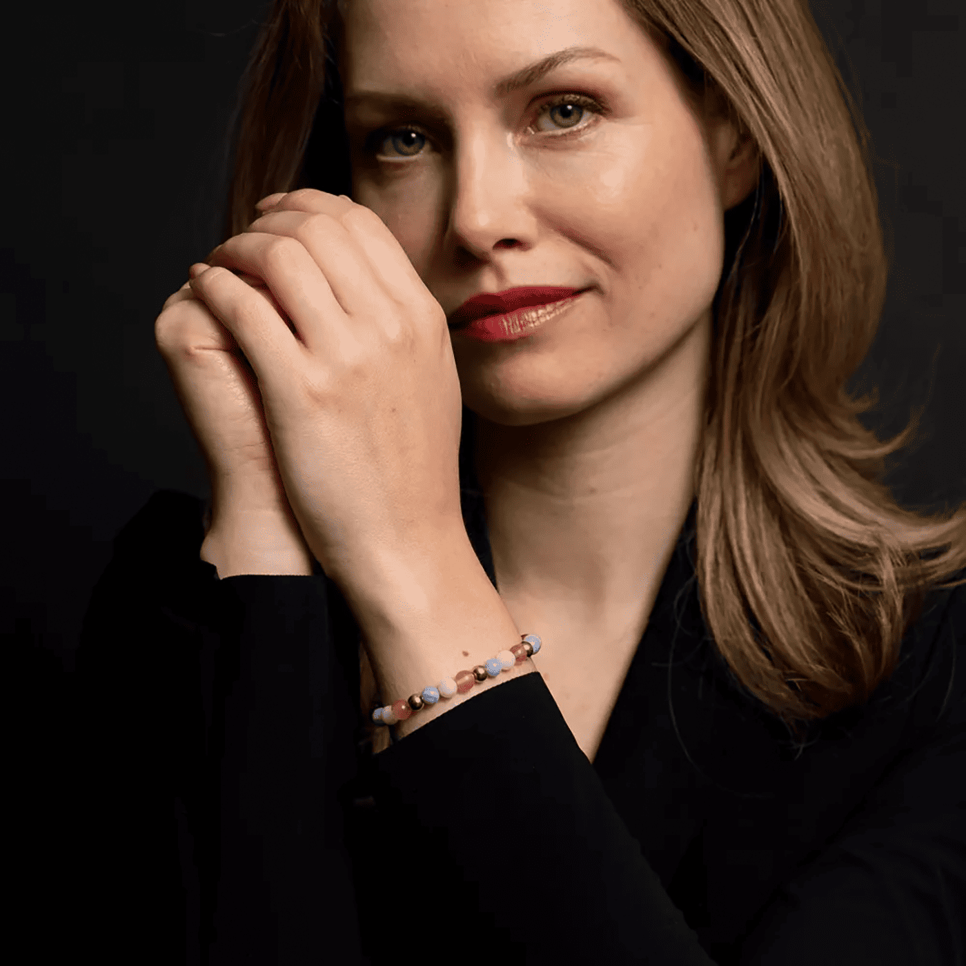 Armband Edelstahl gelb vergoldet Pink Summer Vibes