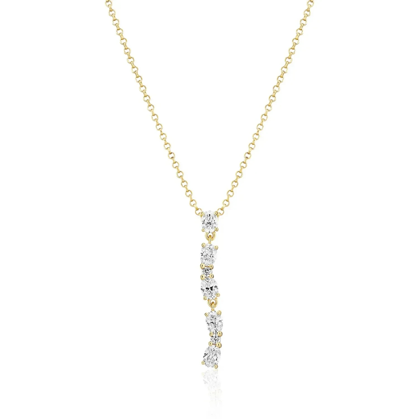 Kette Zirkonia 925er Silber vergoldet Ellera Kette Zirkonia 925er Silber vergoldet Ellera