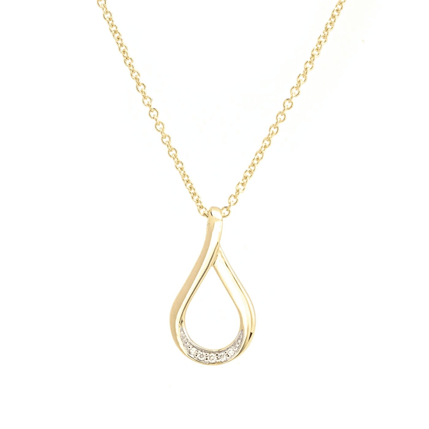 Kette Diamant zus. ca. 0,02 ct. 585er Gelbgold rhod. Kette Diamant zus. ca. 0,02 ct. 585er Gelbgold rhod.