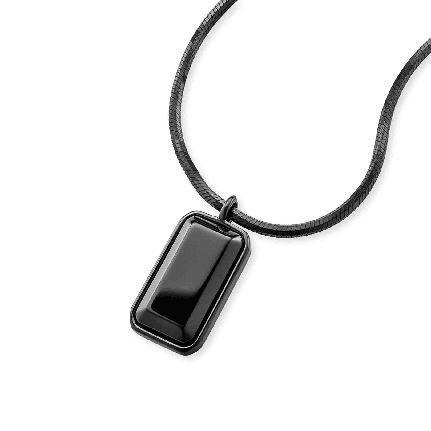 Kette Onyx Edelstahl schwarz Francesco