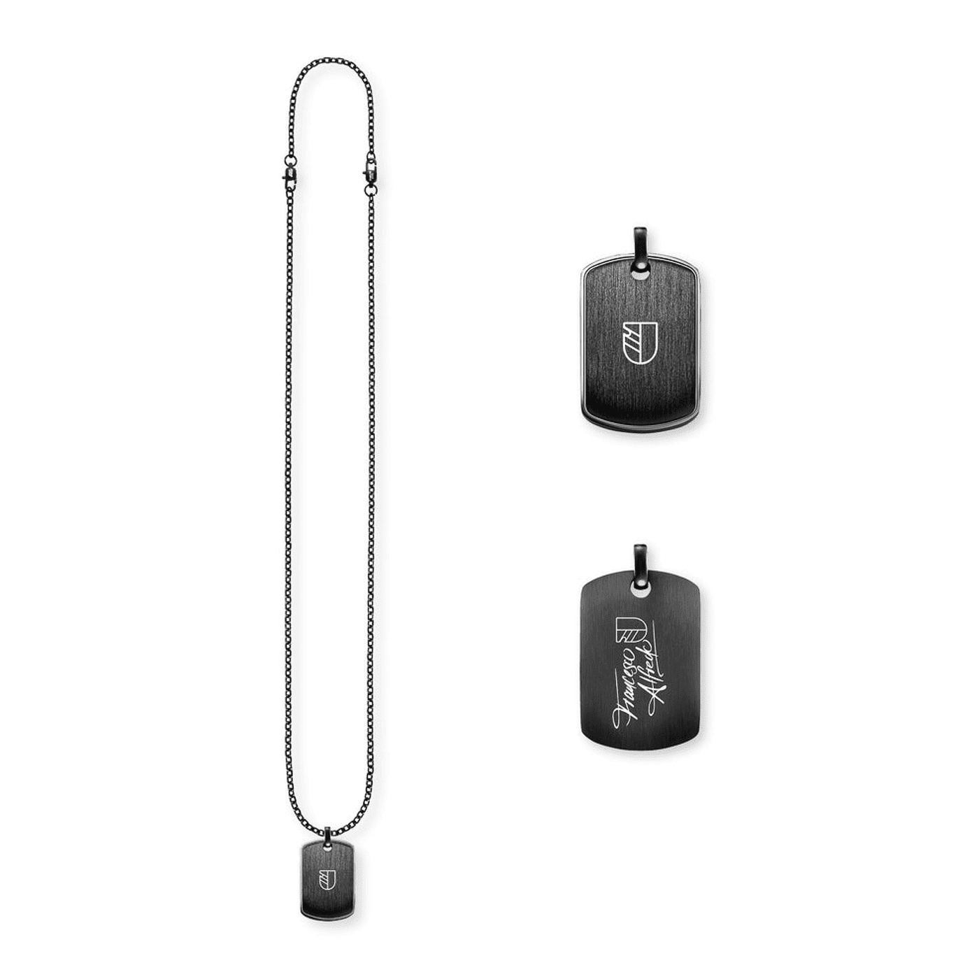 Kette Edelstahl schwarz Francesco Kette Edelstahl schwarz Francesco