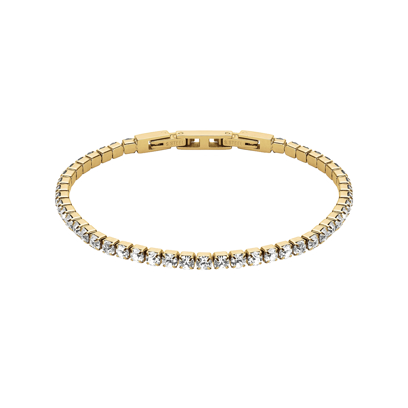 Armband Edelstahl gelb vergoldet Tennis Armband Edelstahl gelb vergoldet Tennis