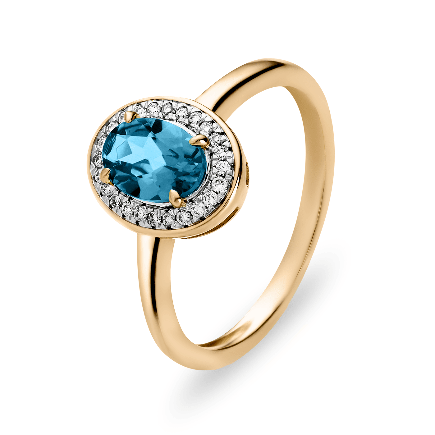 Ring Saphir + Diamant zus. ca. 0,08ct. 375er Gelbgold Ring Saphir + Diamant zus. ca. 0,08ct. 375er Gelbgold