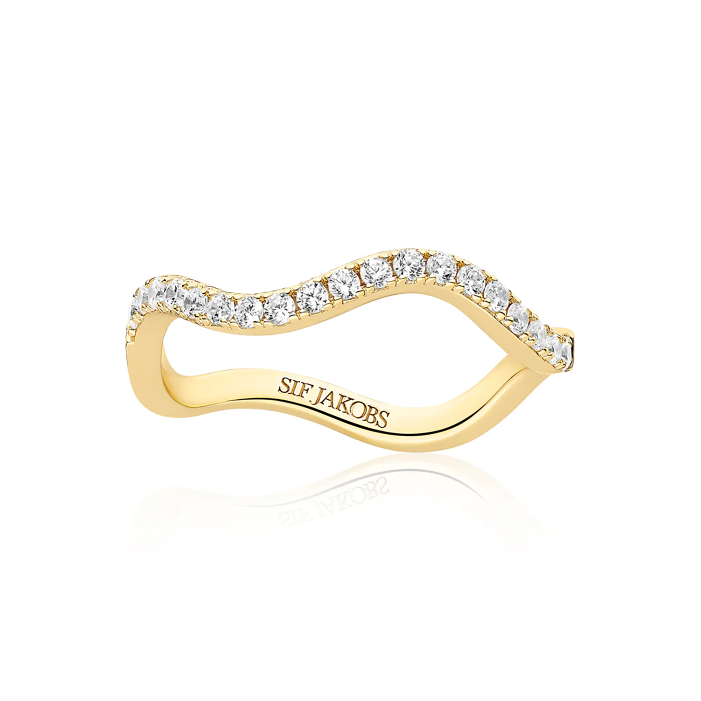 Ring Zirkonia 925er Silber gelb vergoldet Ellera Ring Zirkonia 925er Silber gelb vergoldet Ellera