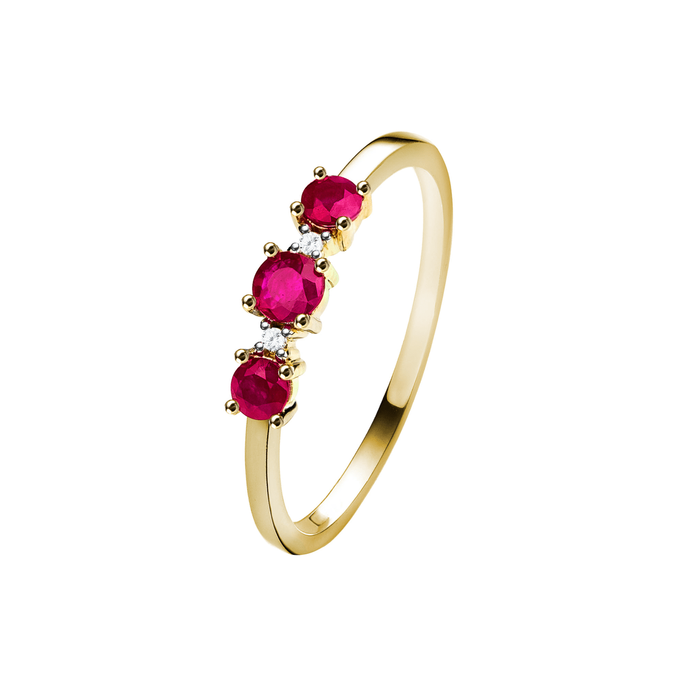 Edelsteinring Rubin + Diamant zus. Ca. 0,01ct 333er Gelbgold Edelsteinring Rubin + Diamant zus. Ca. 0,01ct 333er Gelbgold