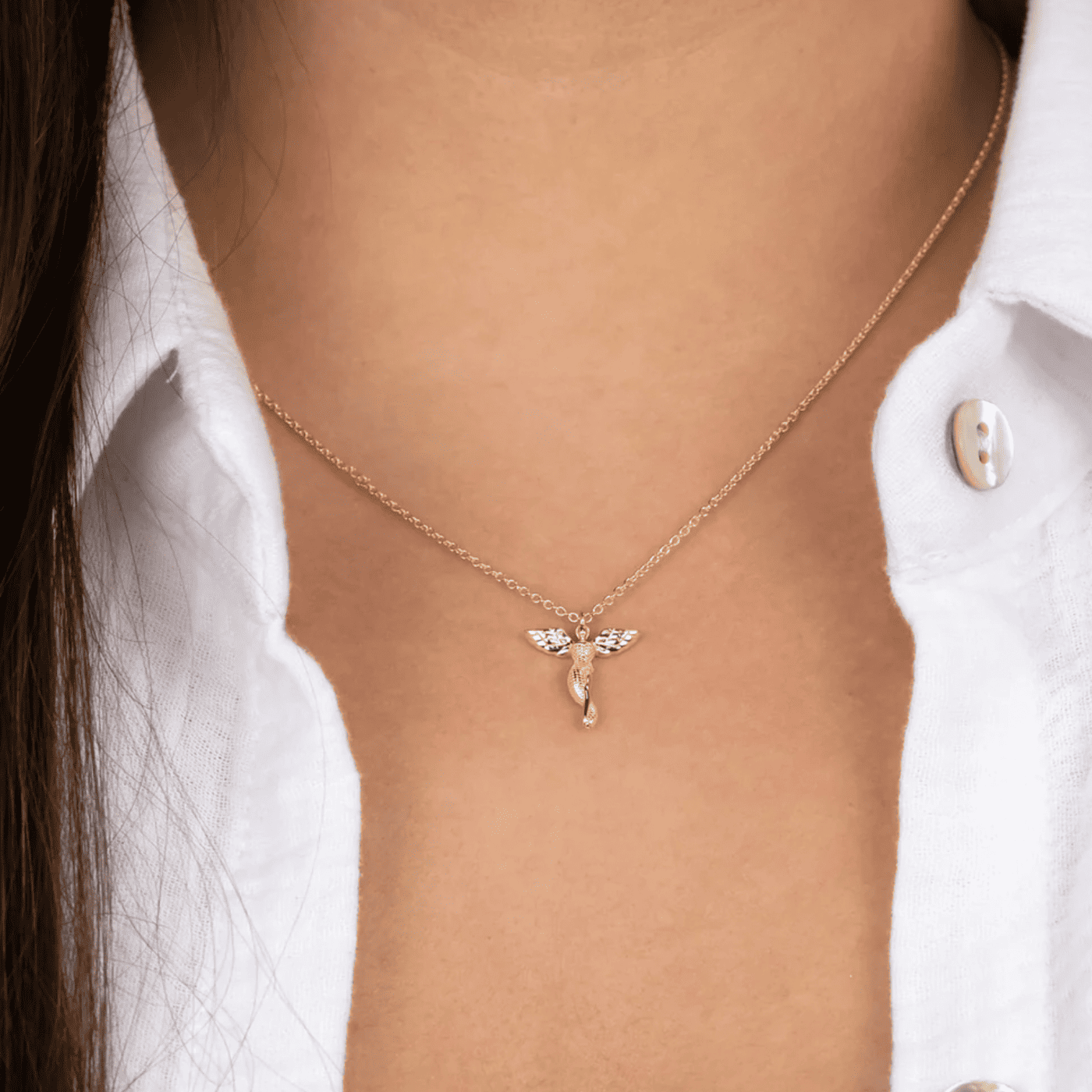 Kette 925er Silber gelb vergoldet Engel Kette 925er Silber gelb vergoldet Engel