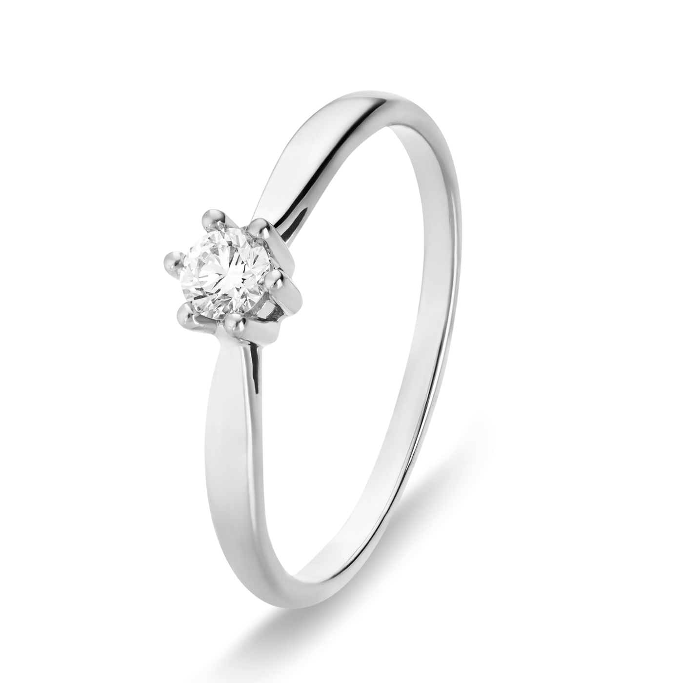 Ring Diamant ca. 0,15 ct. 333er Weißgold Select Solitär Ring Diamant ca. 0,15 ct. 333er Weißgold Select Solitär
