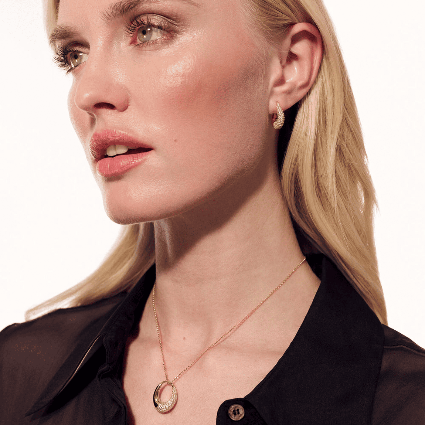 Ohrringe Zirkonia 925er Silber vergoldet Glorenza