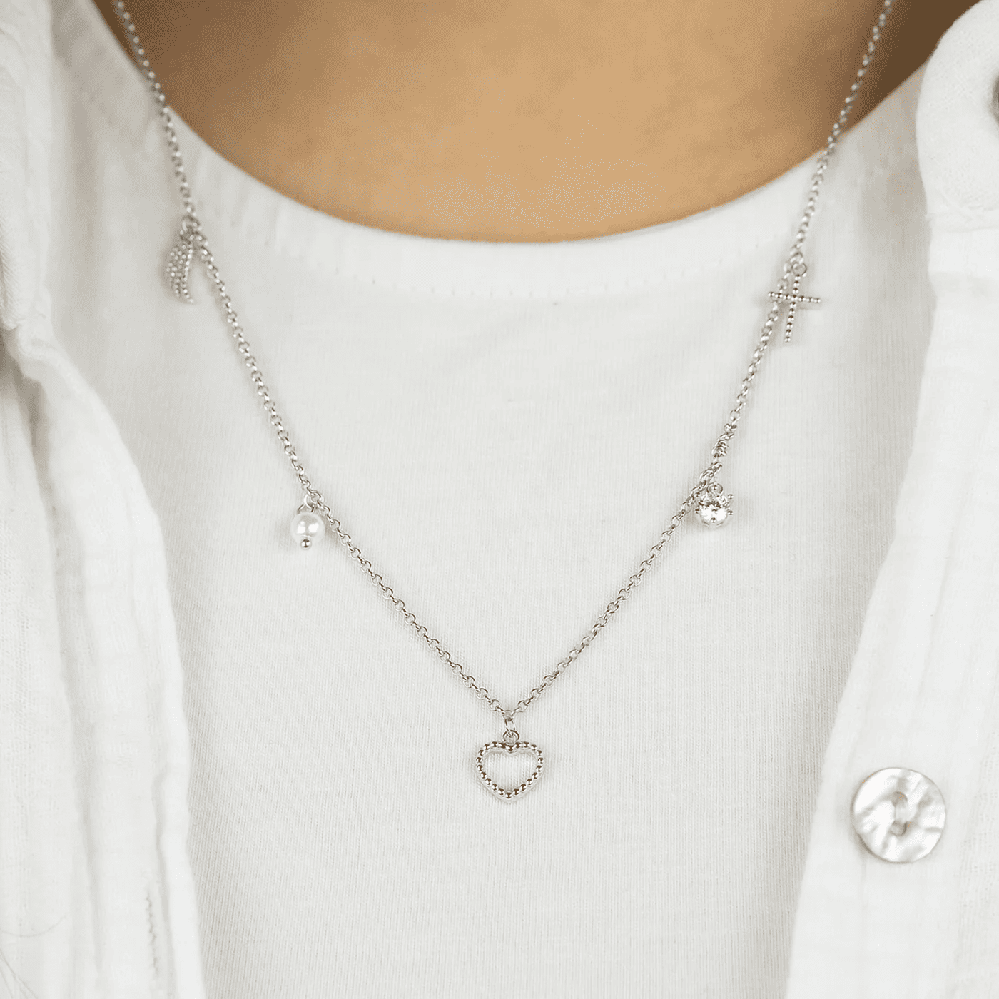 Kette Zirkonia 925er Silber Glaube, Liebe & Hoffnung Kette Zirkonia 925er Silber Glaube, Liebe & Hoffnung