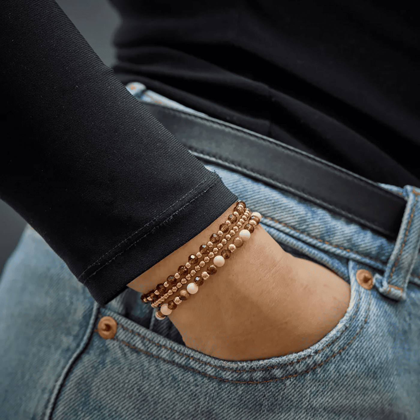 Armband Edelstahl gelb vergoldet Autumn Love Glam Rocks