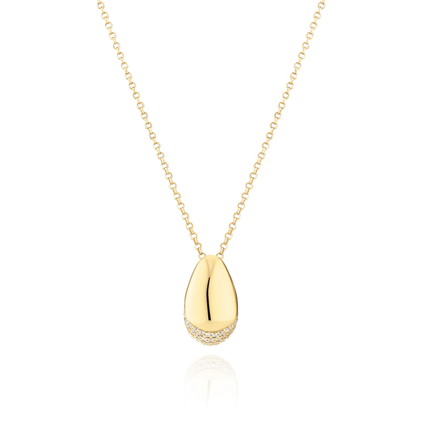 Zirkoniakette 925er Silber gelb vergoldet Goccia Zirkoniakette 925er Silber gelb vergoldet Goccia