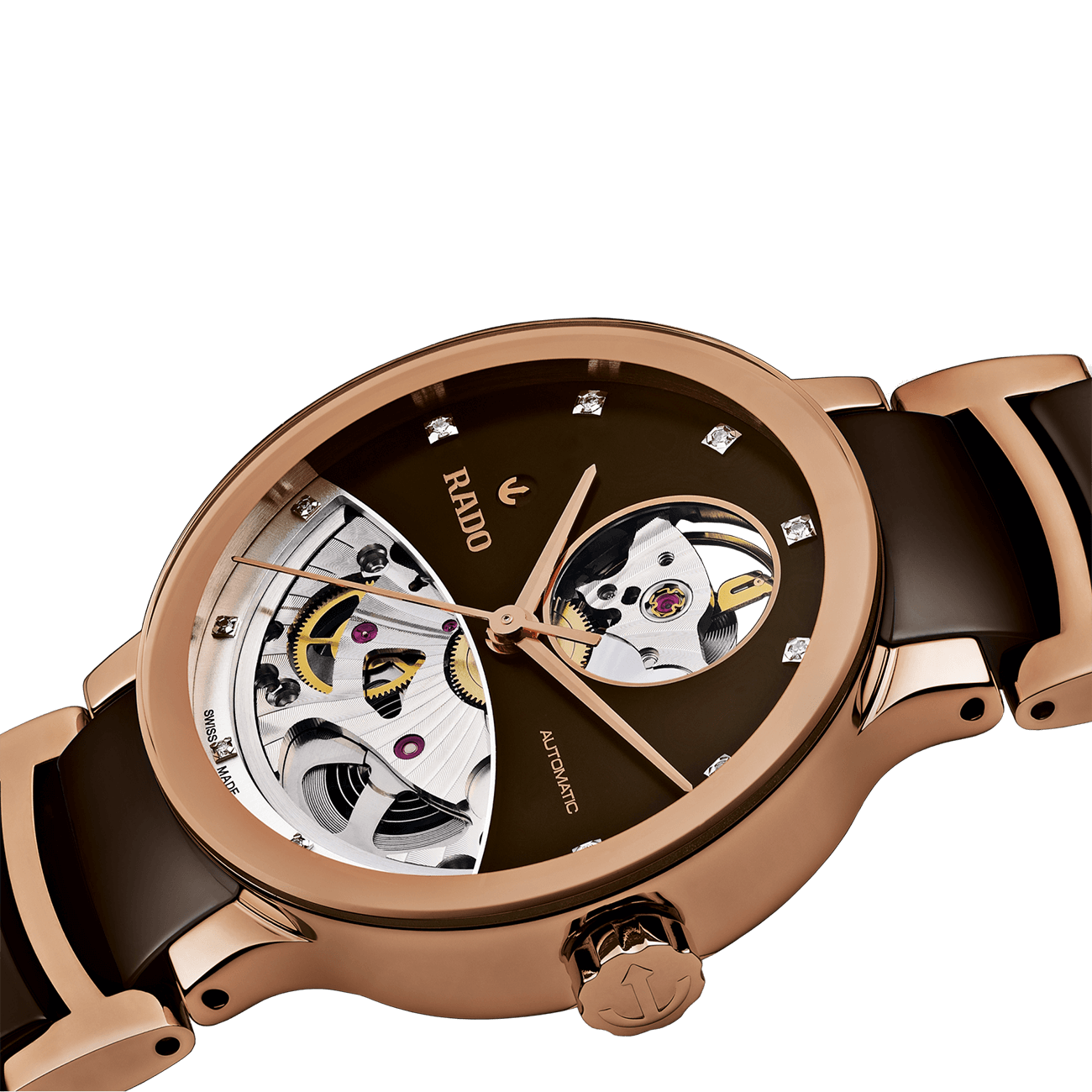 Centrix Diamonds Open Heart Automatik Uhr Centrix Diamonds Open Heart Automatik Uhr