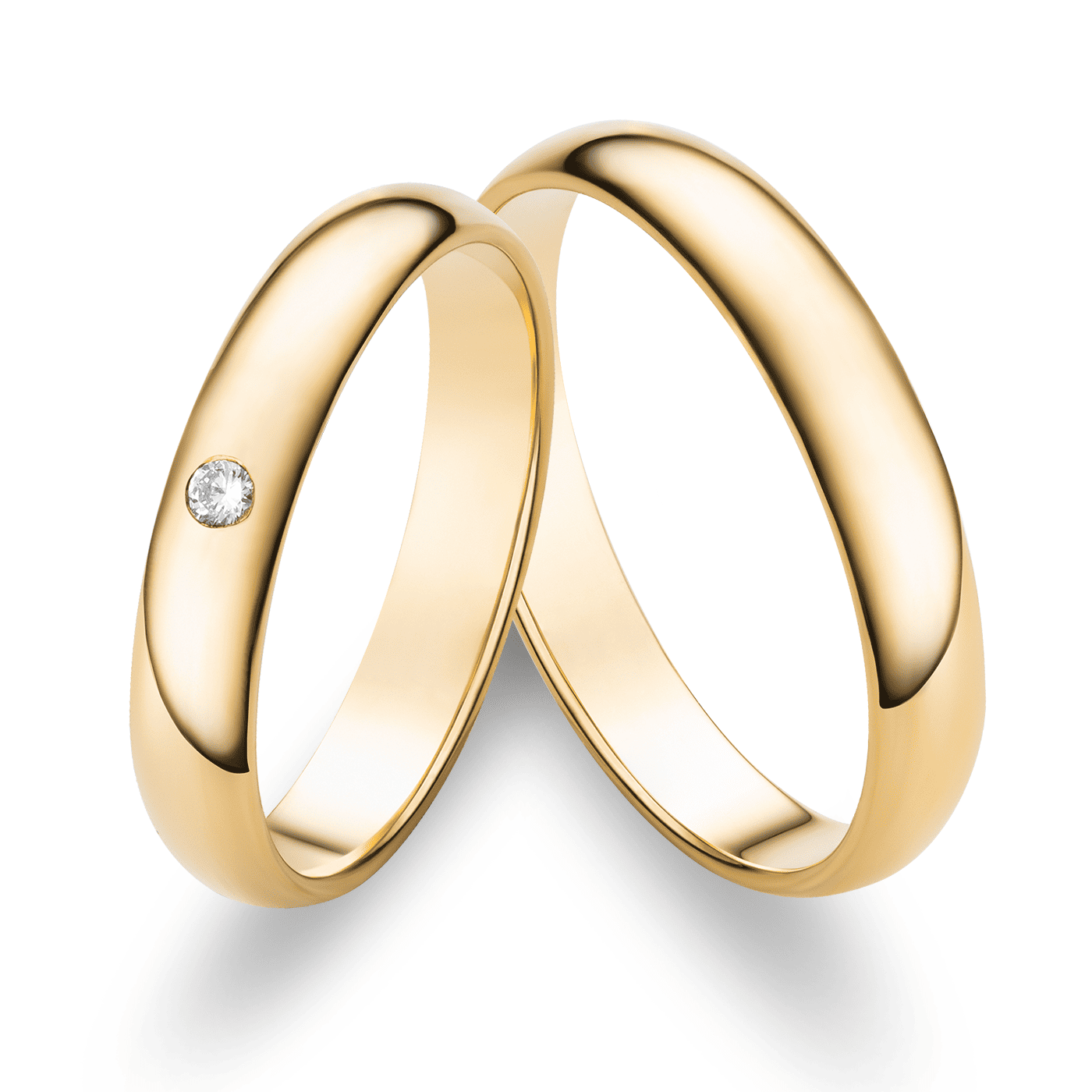 Trauring ca. 0,03 ct. 585er Gelbgold Aachen Trauring ca. 0,03 ct. 585er Gelbgold Aachen