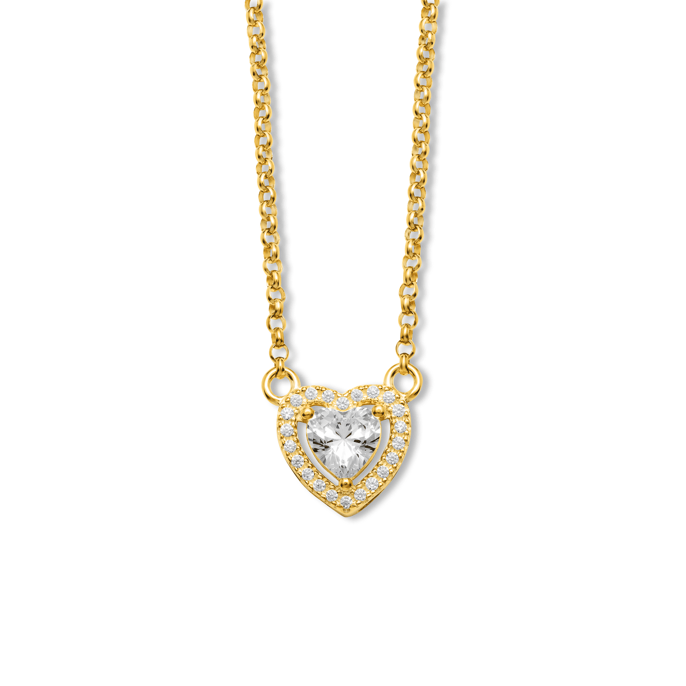 Kette Zirkonia 925er Silber vergoldet Kette Zirkonia 925er Silber vergoldet