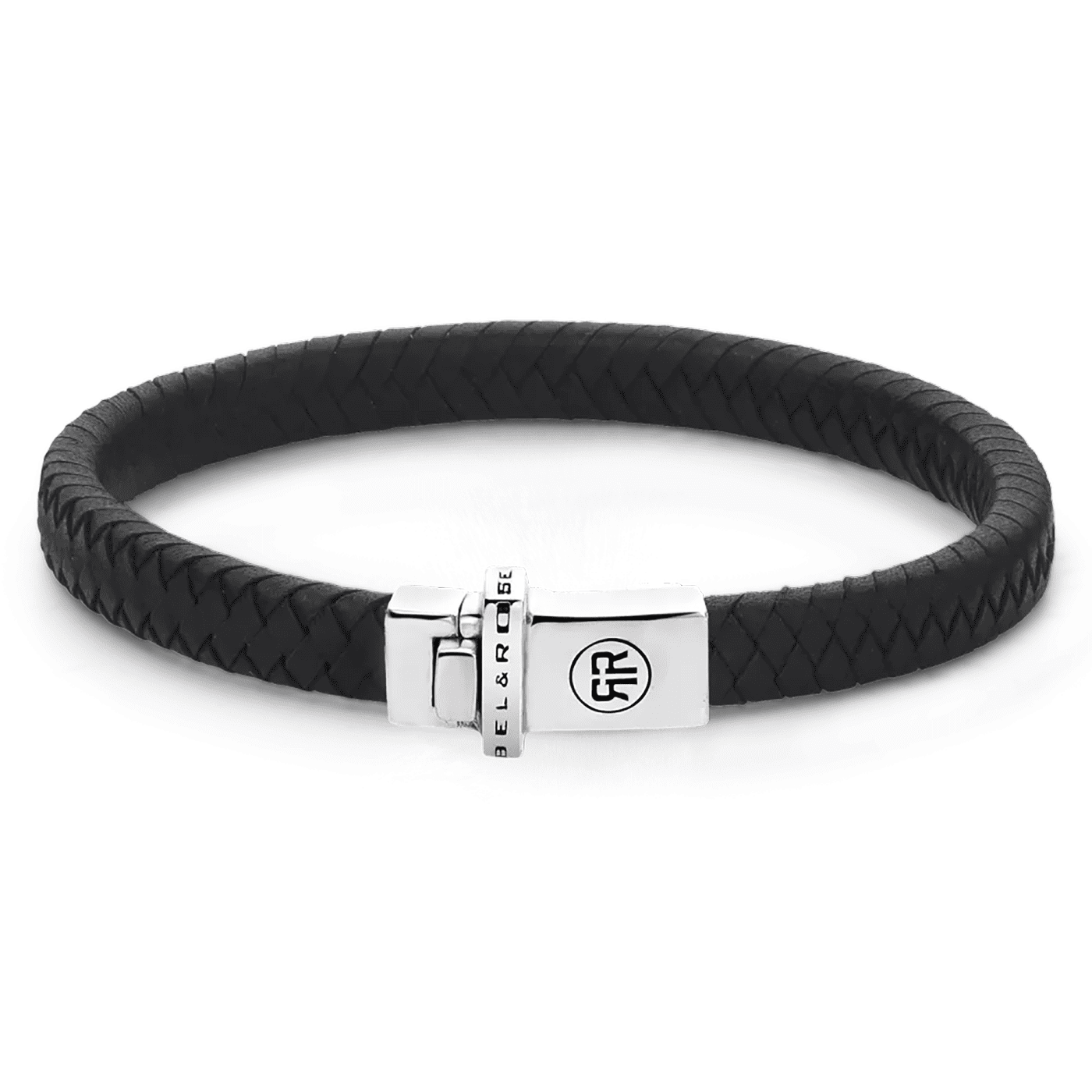 Armband 925er Silber Small Braided Black Armband 925er Silber Small Braided Black