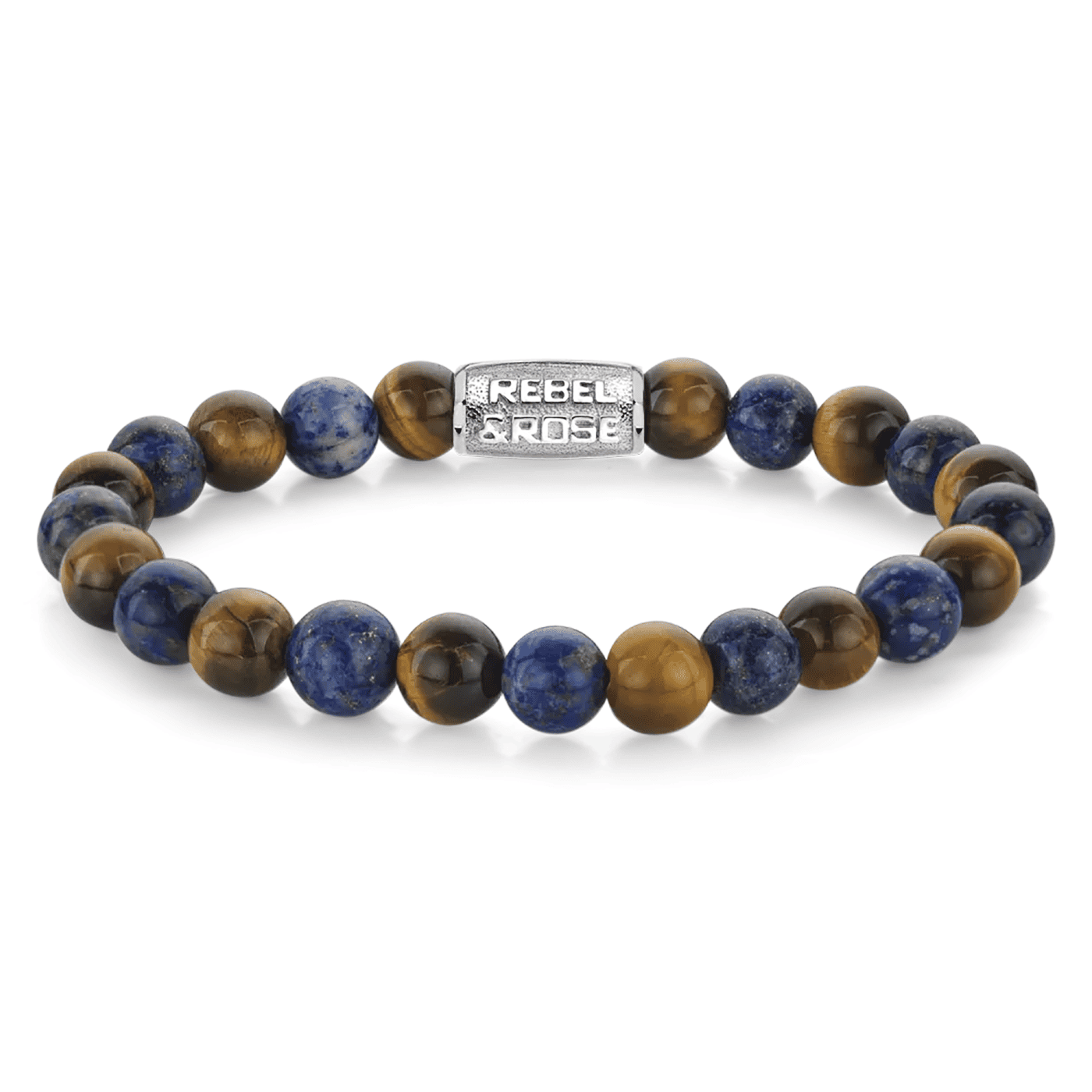 Armband Edelstahl Mix Tiger Lapis