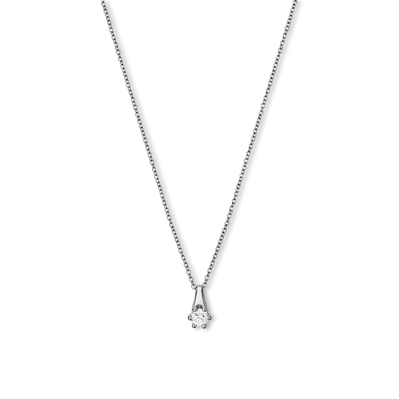 Kette Diamant ca. 0,05 ct. 333er Weißgold Pure Solitär Kette Diamant ca. 0,05 ct. 333er Weißgold Pure Solitär