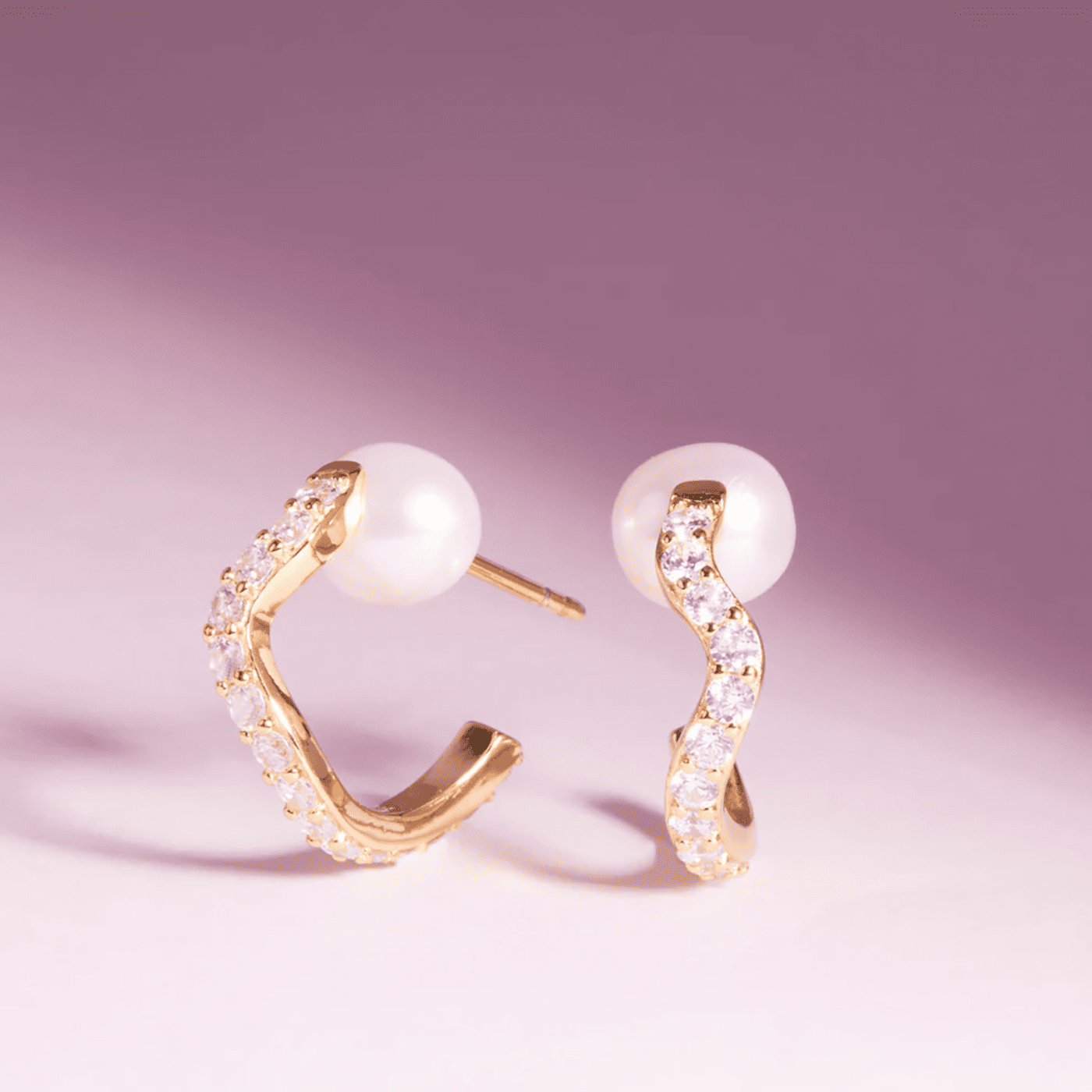 Ohrringe Zirkonia 925er Silber gelb vergoldet Ponza