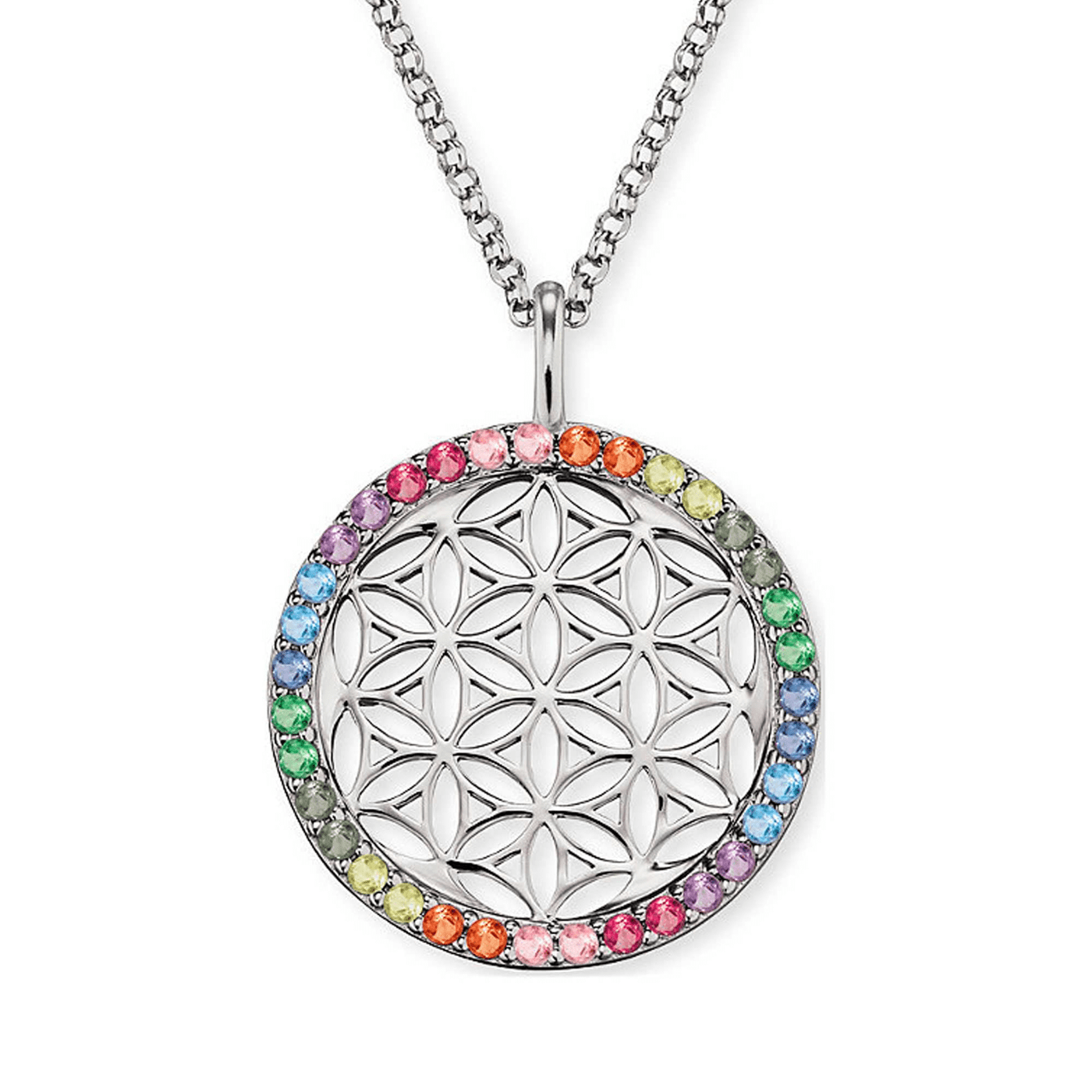 Kette Zirkonia 925er Silber Lebensblume Kette Zirkonia 925er Silber Lebensblume