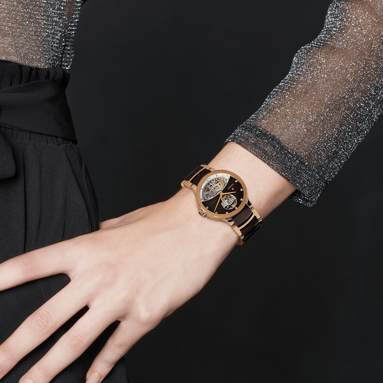 Centrix Diamonds Open Heart Automatik Uhr Centrix Diamonds Open Heart Automatik Uhr