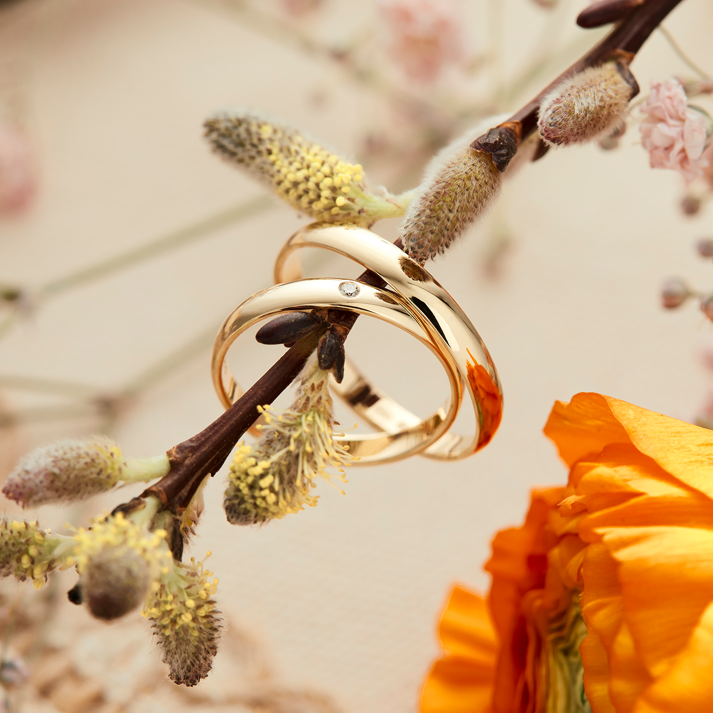 Trauring ca. 0,01 ct. 585er Gelbgold Mainz