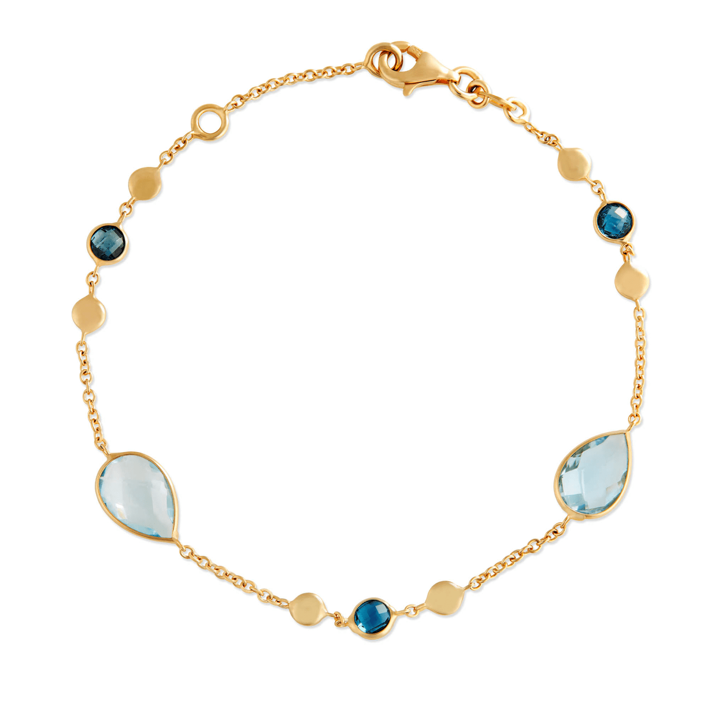 Edelsteinarmband 375er Gelbgold Edelsteinarmband 375er Gelbgold