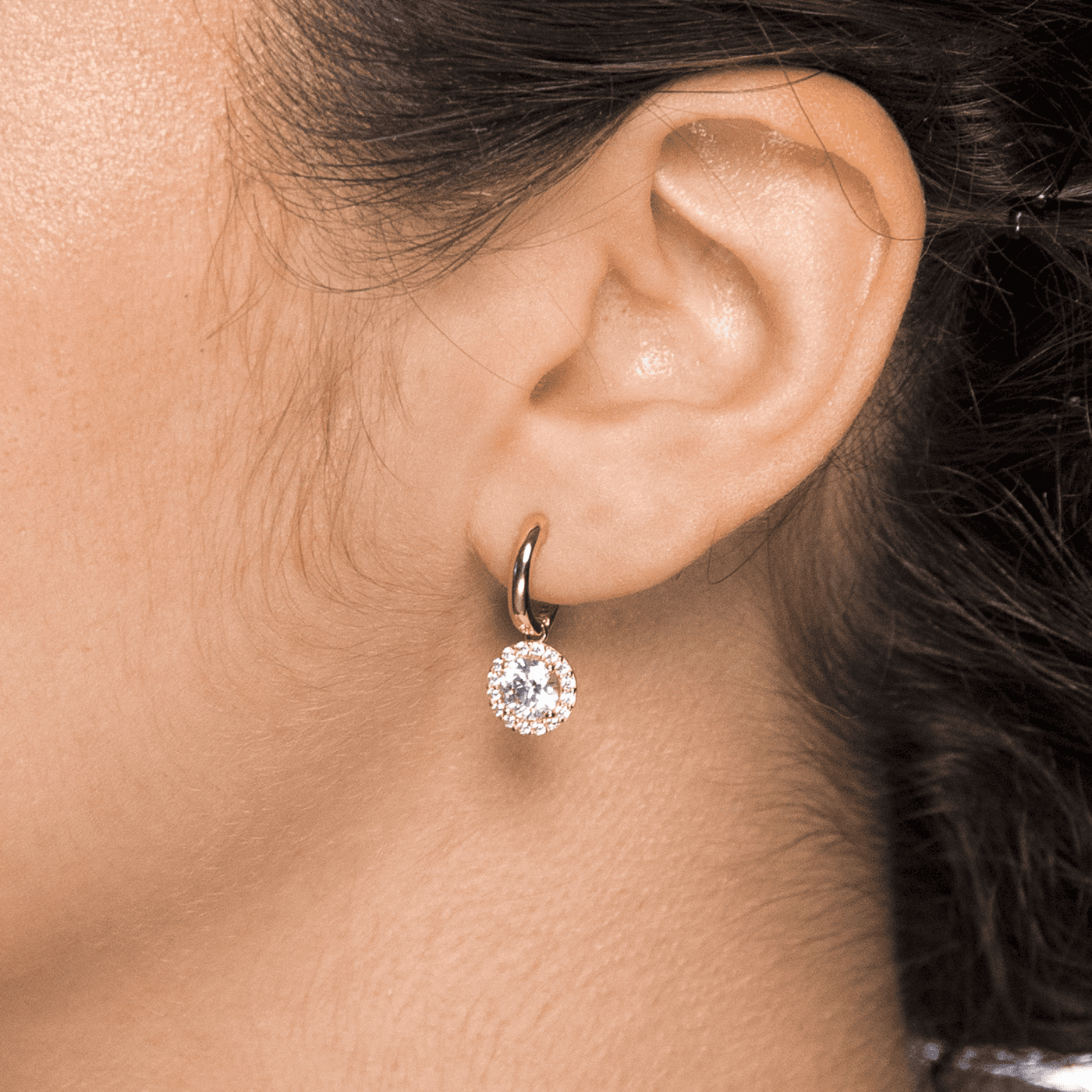 Creolen Zirkonia 375er Gelbgold 