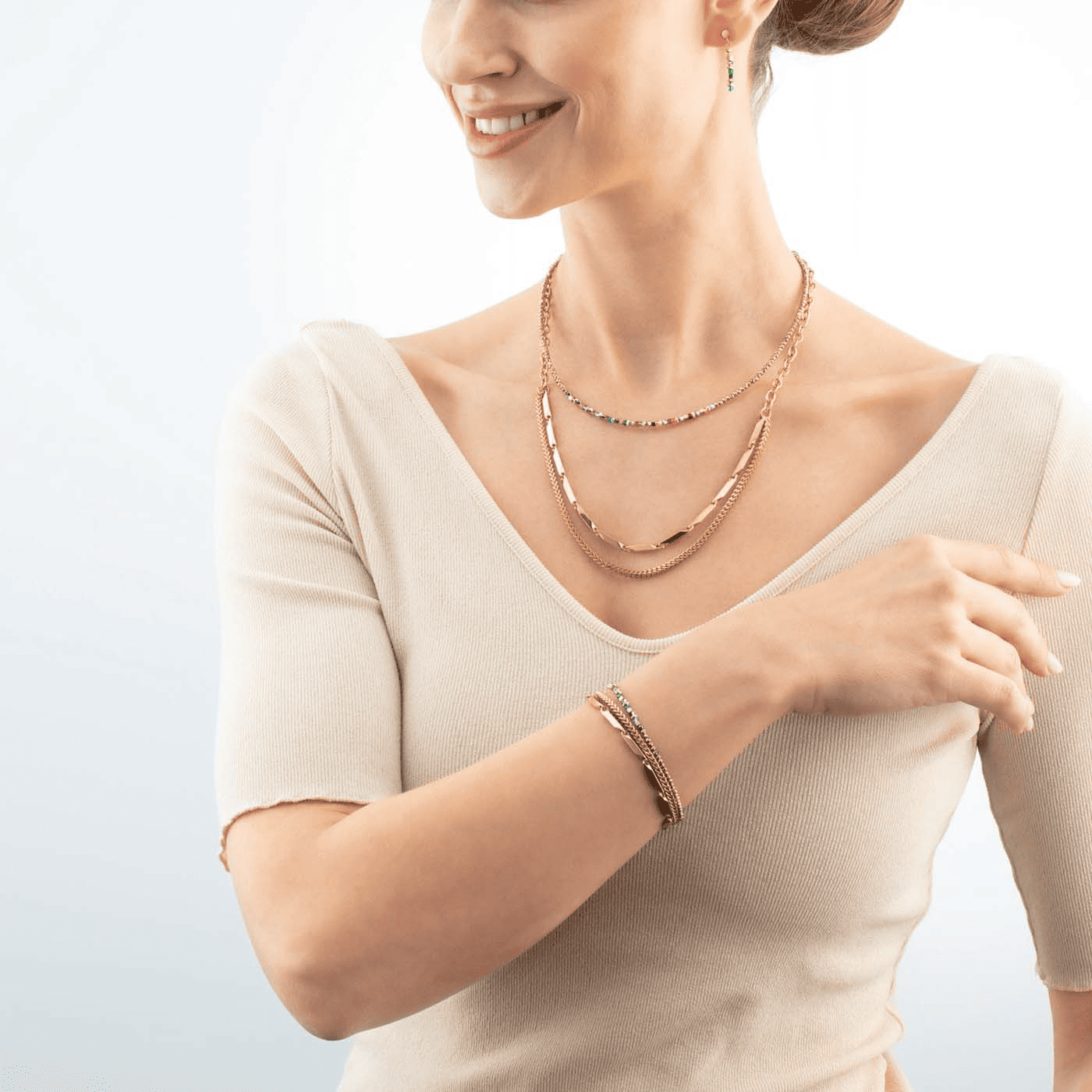 Armband Edelstahl gelb vergoldet Twisted Layers Armband Edelstahl gelb vergoldet Twisted Layers